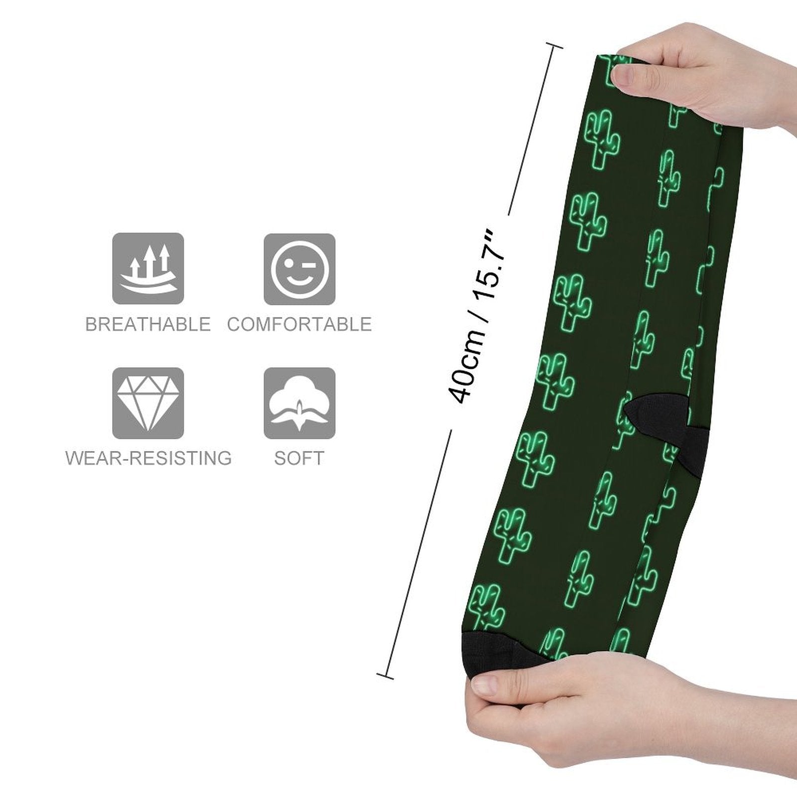 Crazy Cactus Prined socks Gifts for Men Women