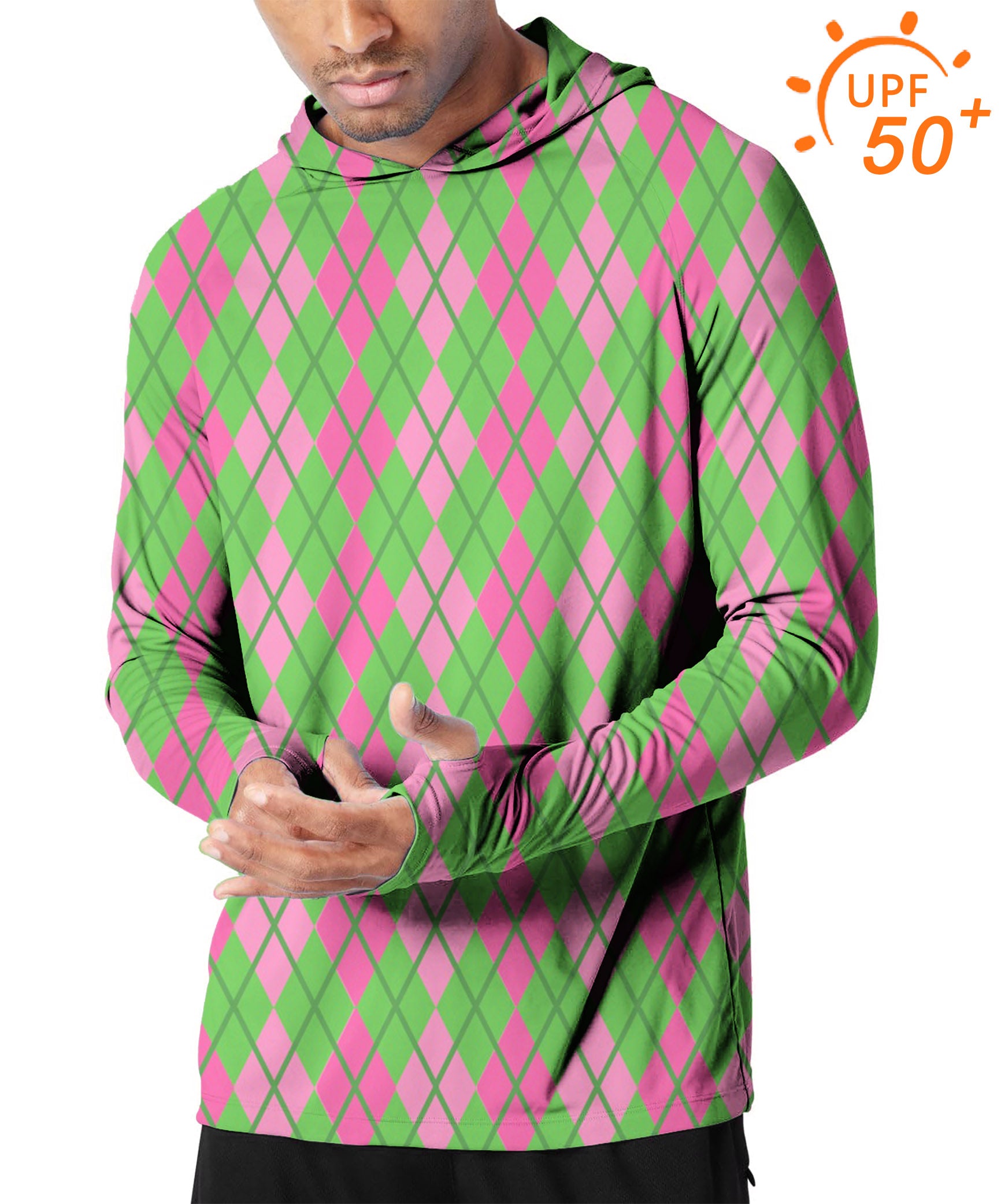 Men's Outdoor diamond Golf Sun Protection Slim Fit hoodies