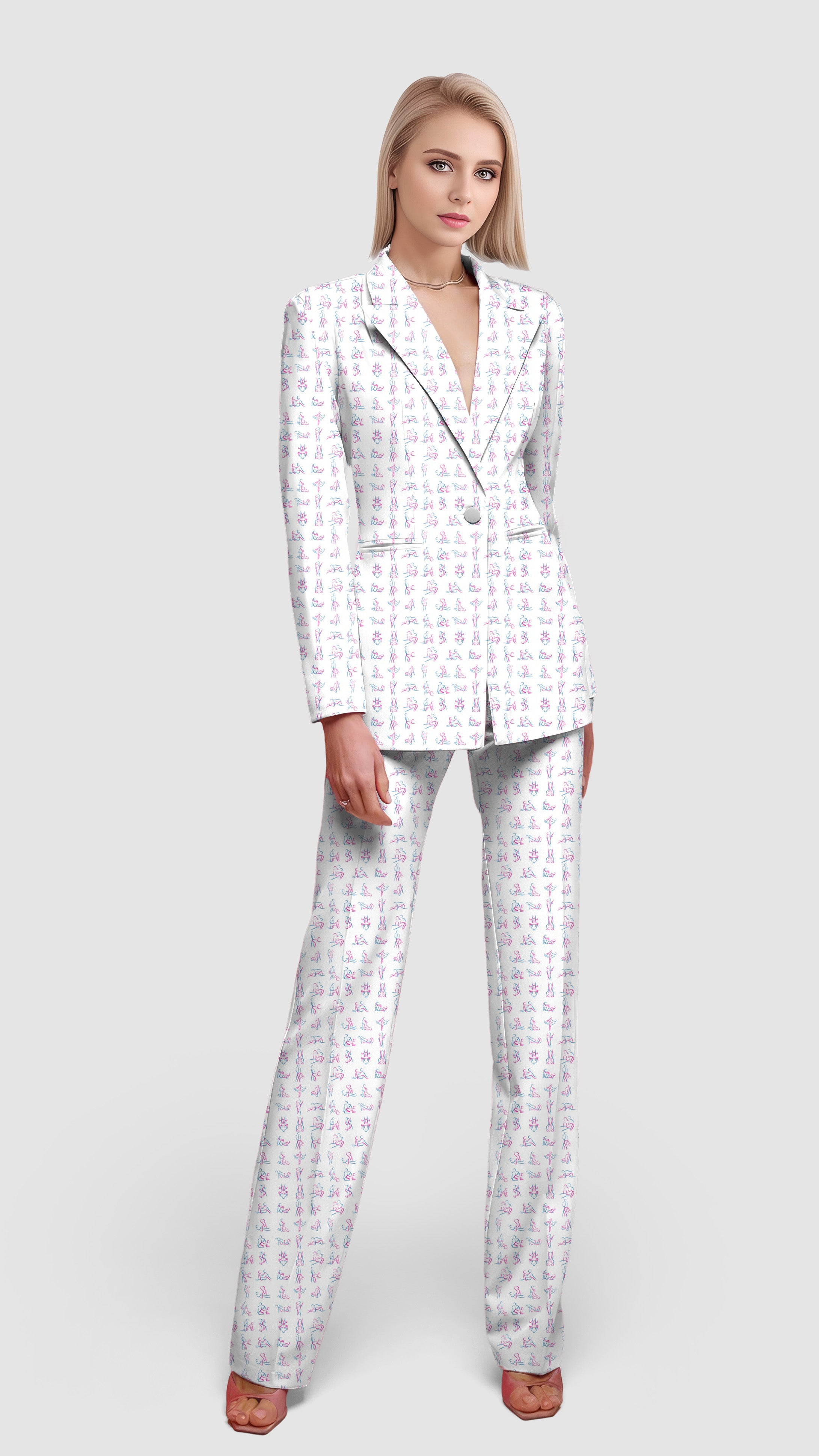 Sex Quickie-Women's Blazer Casual Work Office Blazer Suit set