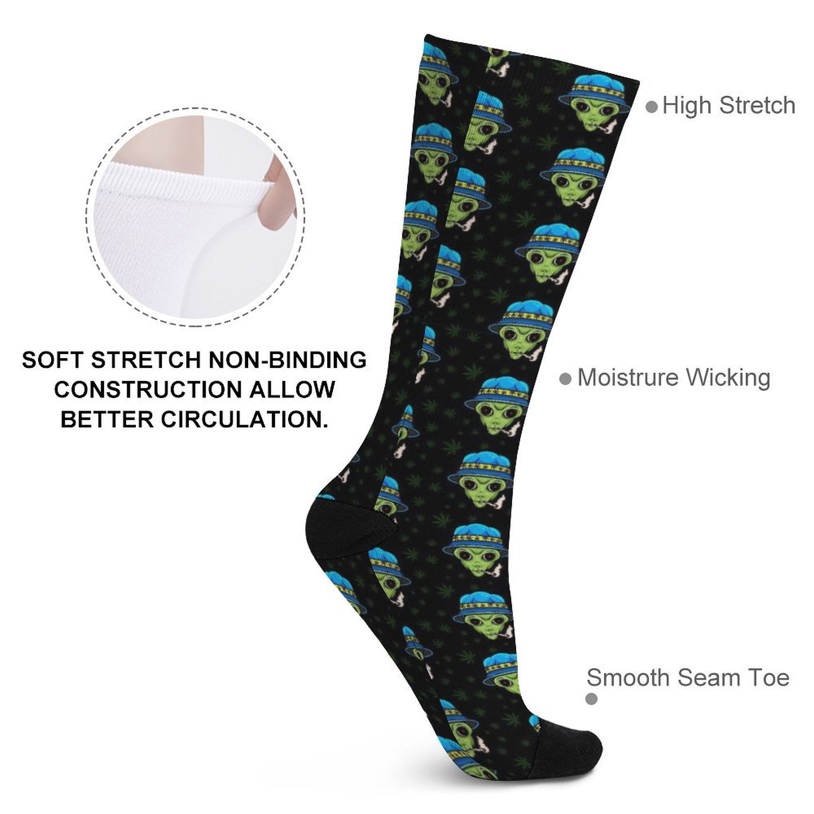 Smokin' Galactic Prined socks Gifts for Men Women