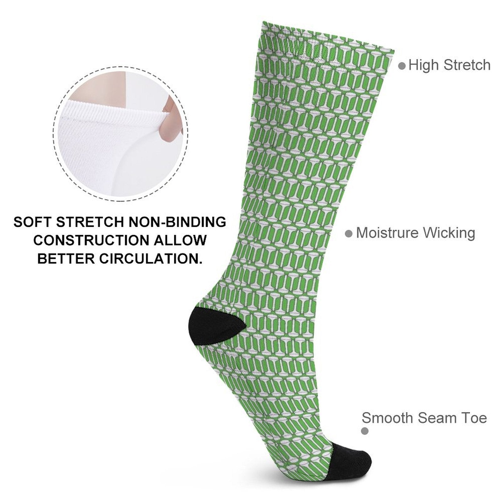 green dings Prined socks Gifts for Men Women