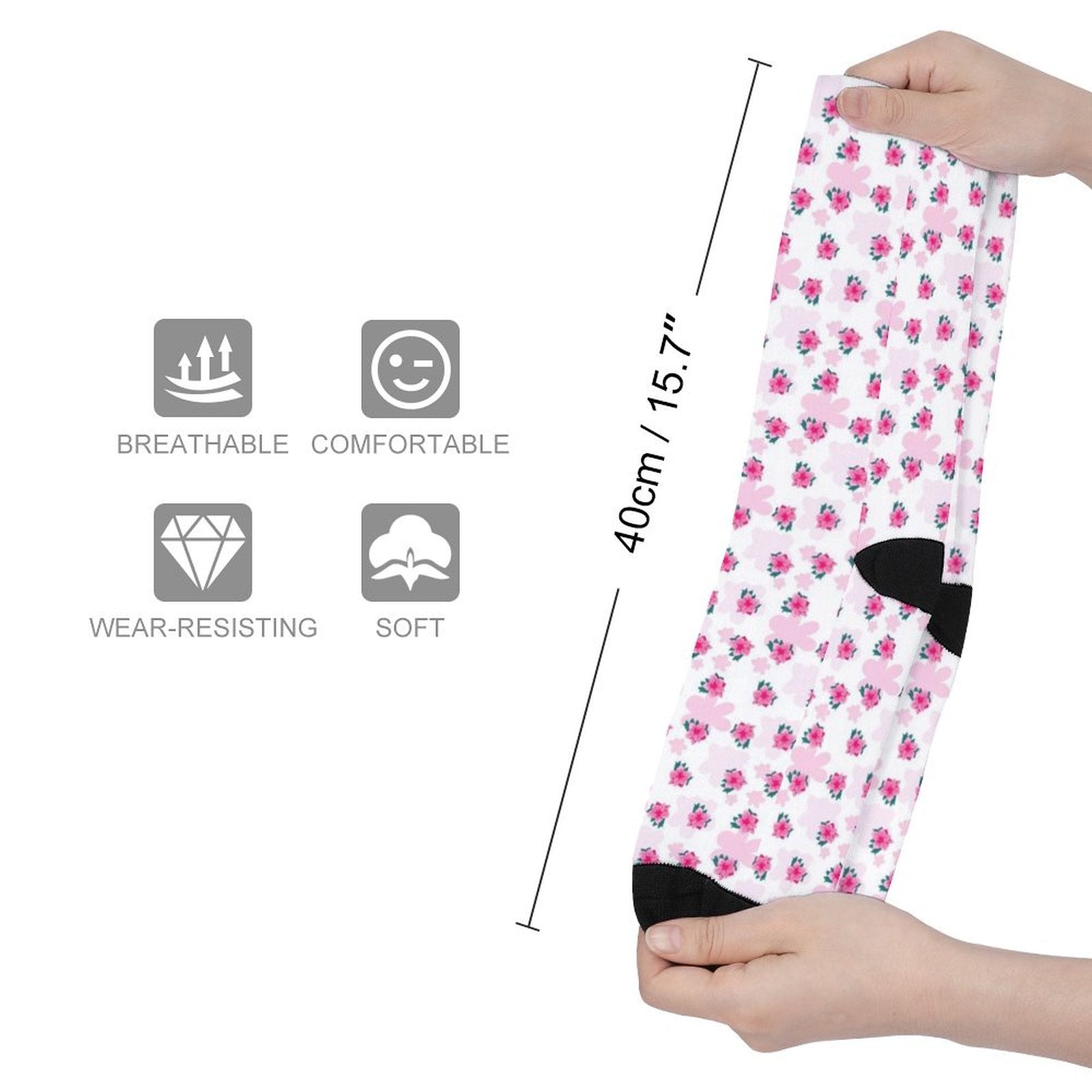 Azalea Elegance Prined Sock Gifts for Men Women