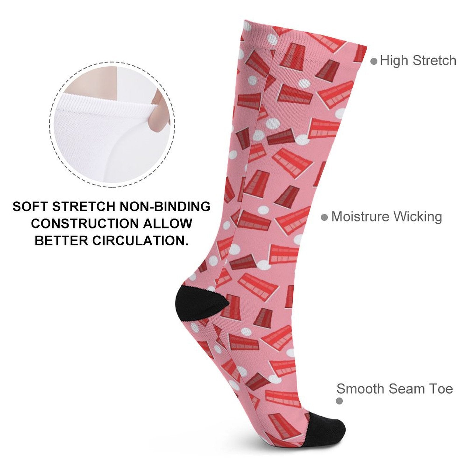 Drinkers Cup Prined socks Gifts for Men Women