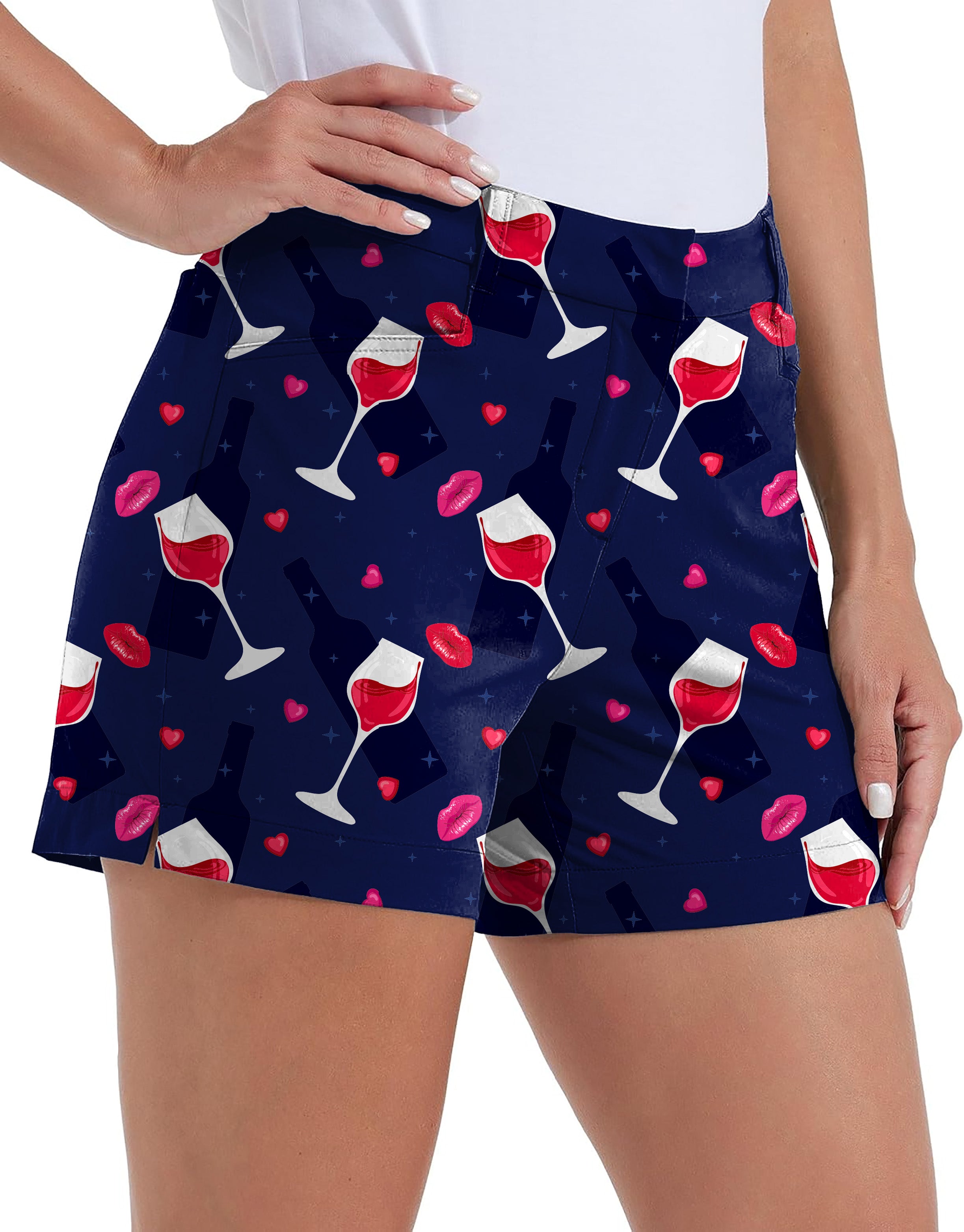 red wine Own Logo 4.5/7/10 Golf Shorts Quick-Drying Woman Outdoor Casual Shorts With Pockets Waterproof