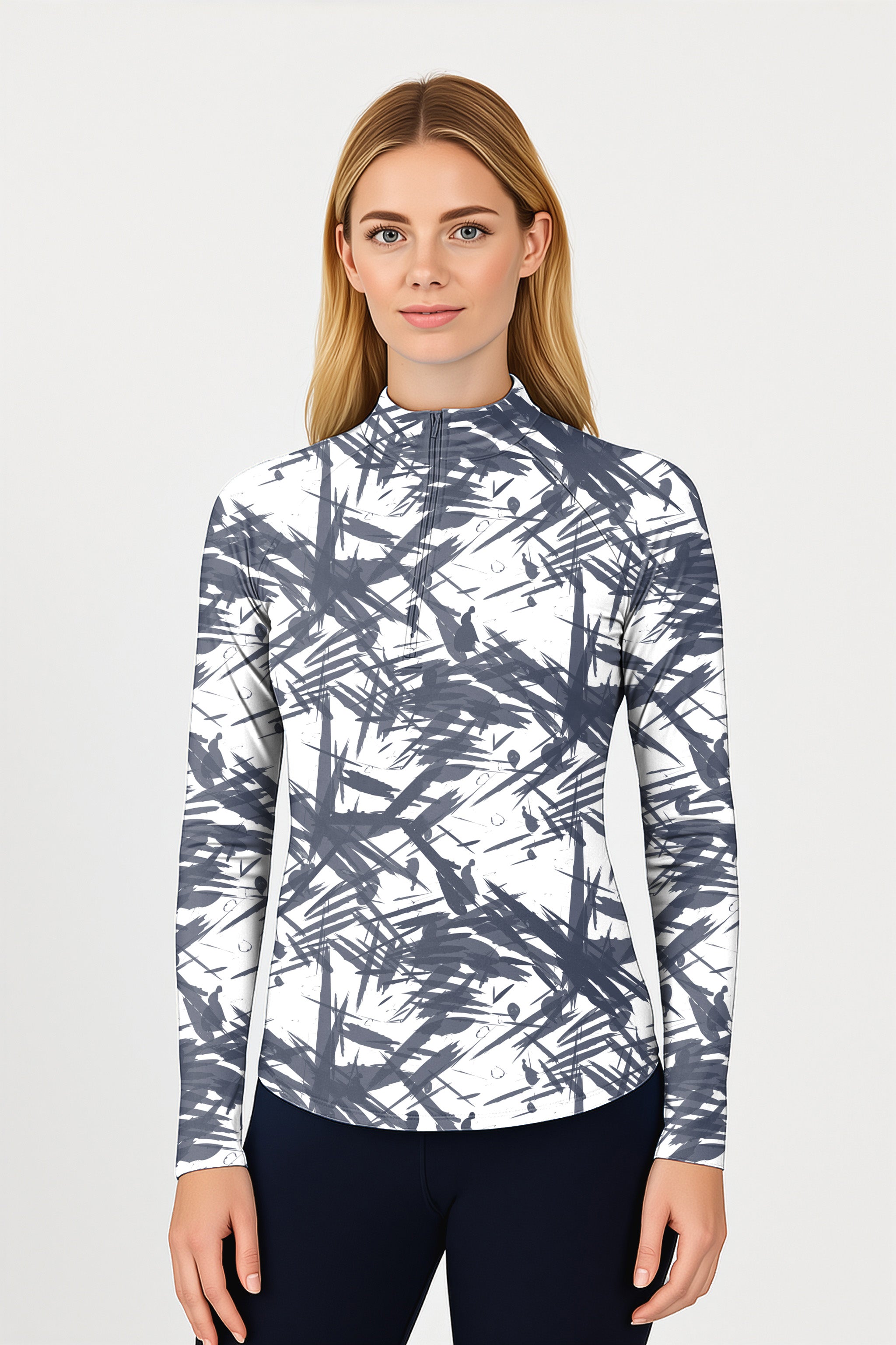 Shodo Women's Golf Active 3/4 Zipper Top Long Sleeves