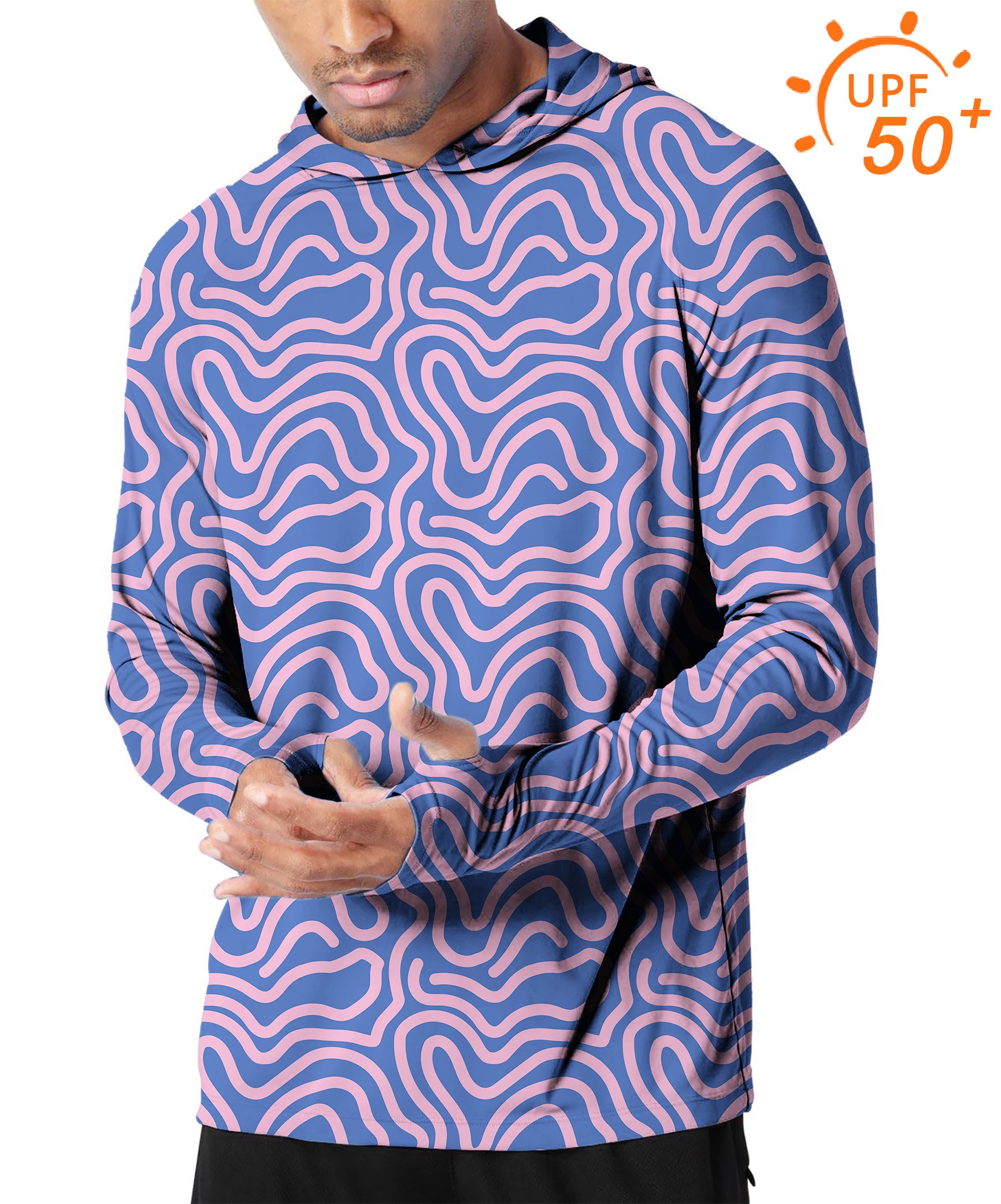 Men's Outdoor Maze craze Golf Sun Protection Slim Fit hoodies