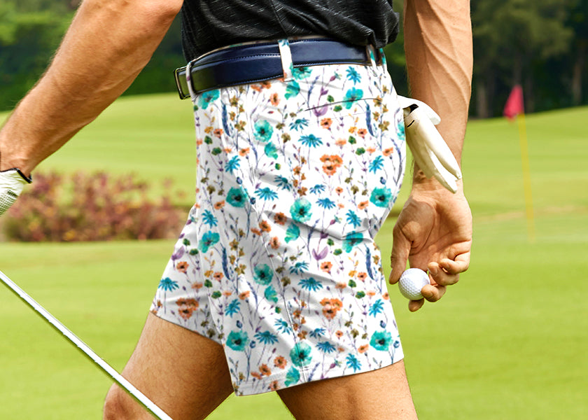 Men Tropical Oasis Golf Shorts