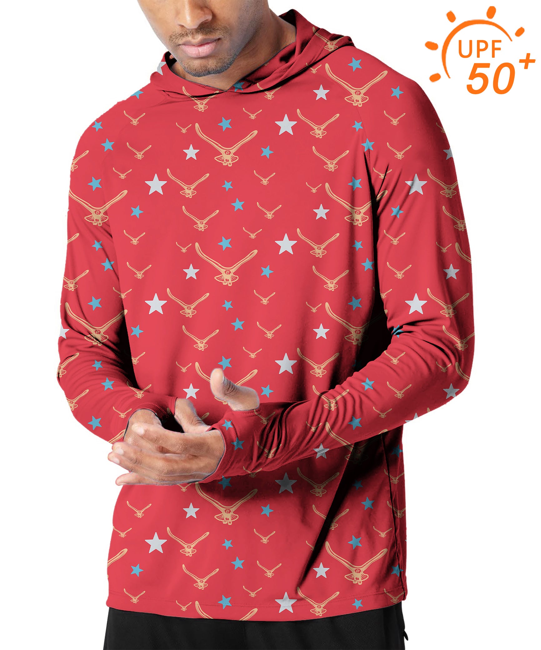 Men's Outdoor limited edition star eagle Golf Sun Protection Slim Fit hoodies