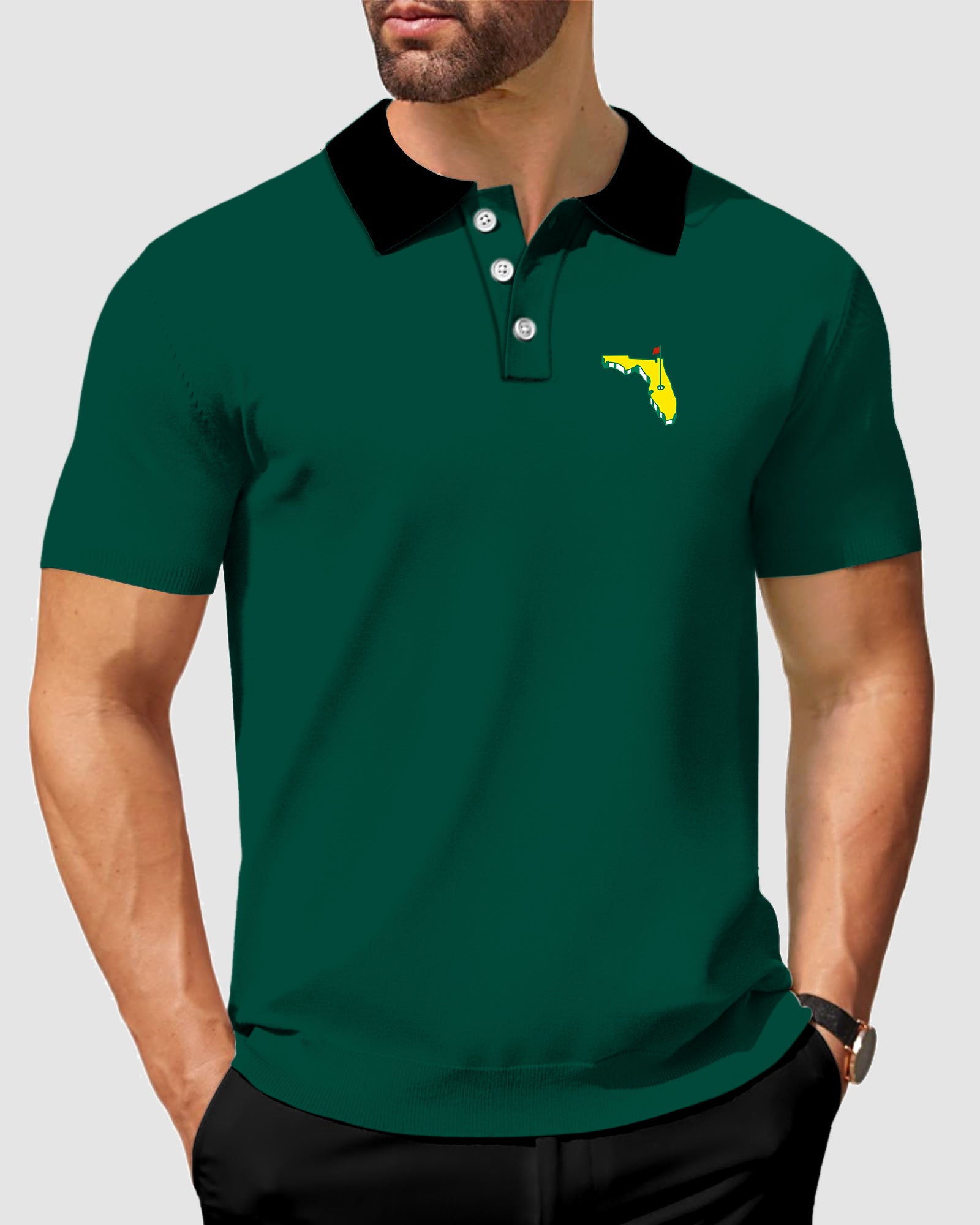 Masters Golf Party All Bodies Golf Polo Collection for Men Customized  Embroidery | 3D printed  state National Map pure