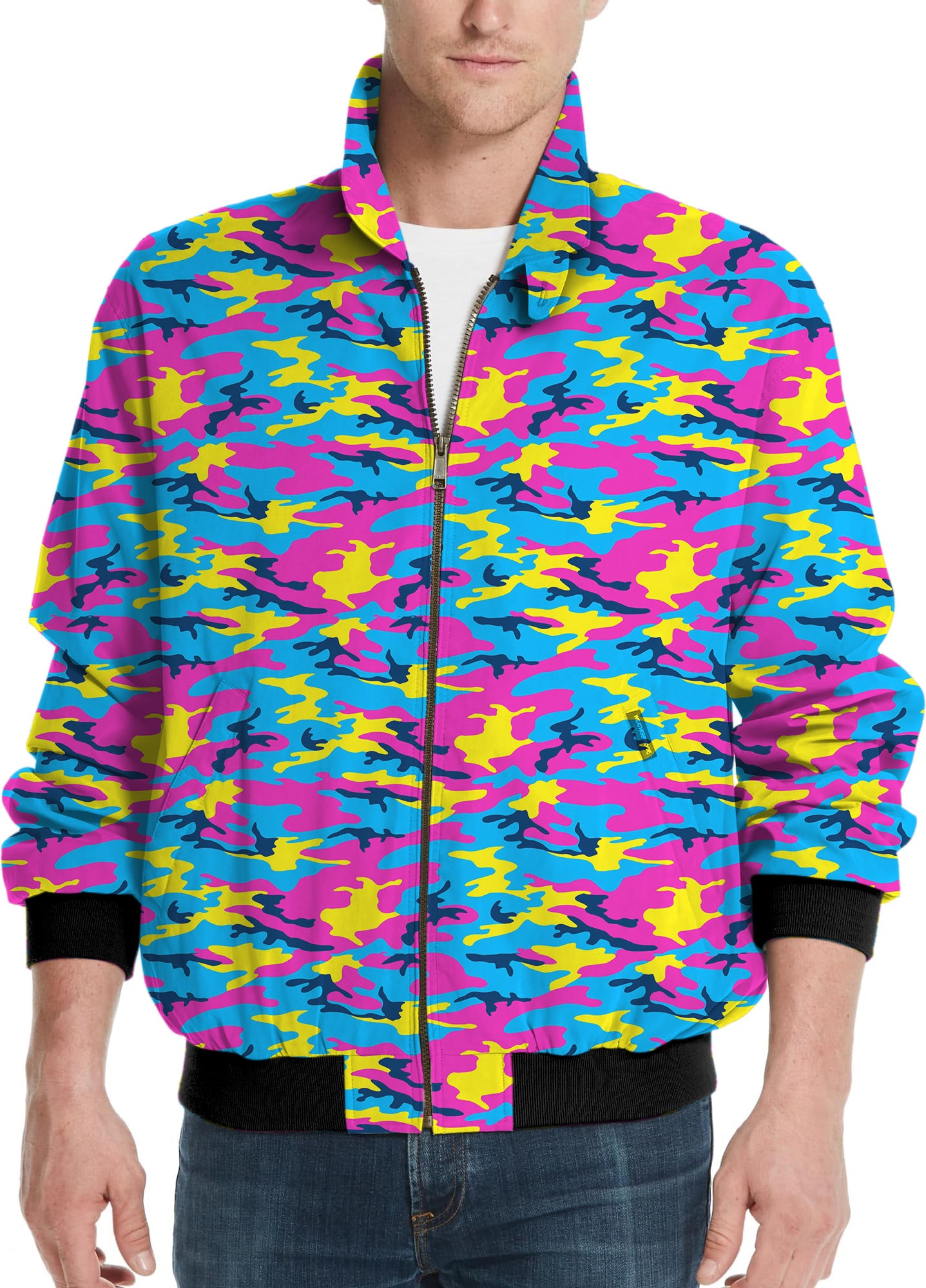 Neon Camo-Men's Golf Windbreaker Light Jacket