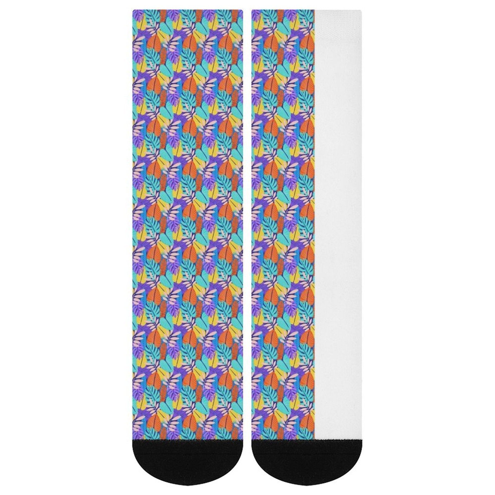 Tropical palm leaves Prined socks Gifts for Men Women