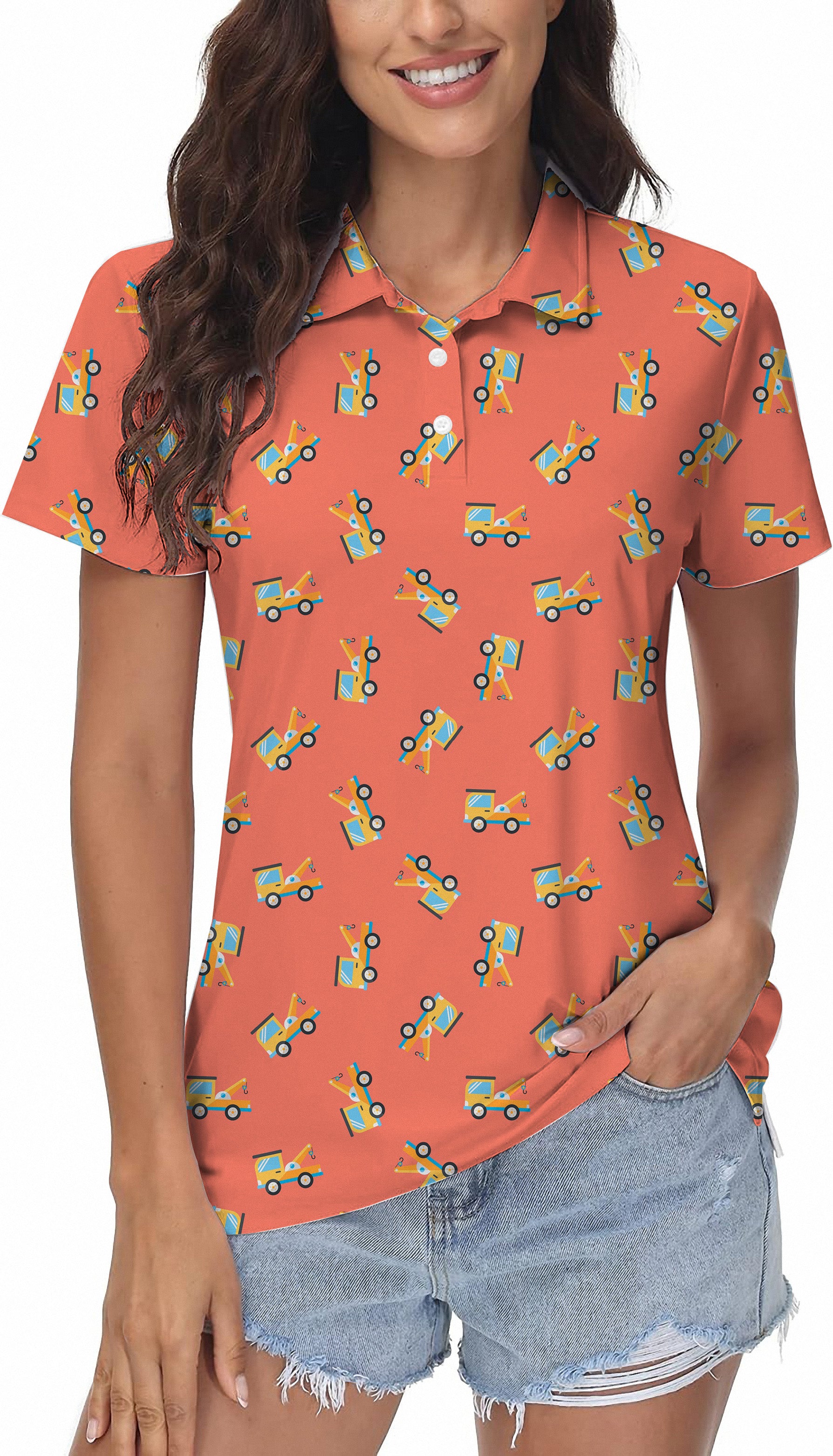 Women's Crane Engineering Vehicle Golf Polo