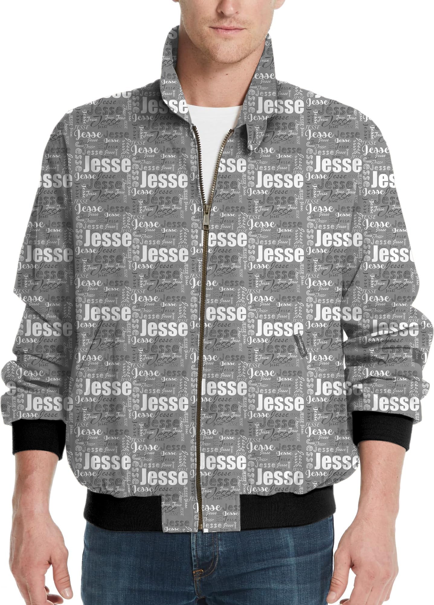 Custom name grey-Men's Golf Windbreaker Light Jacket