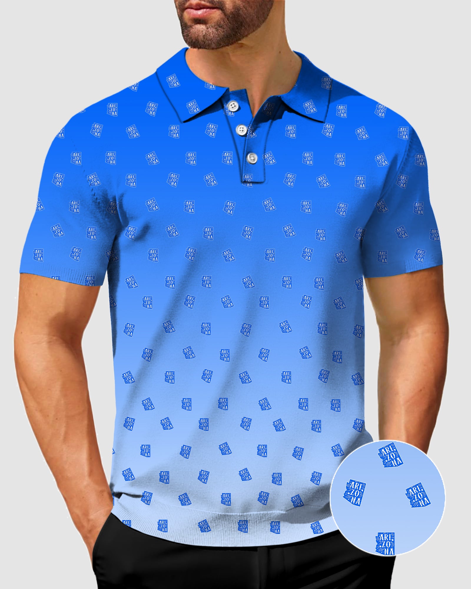Men's Blue Arizona Polo