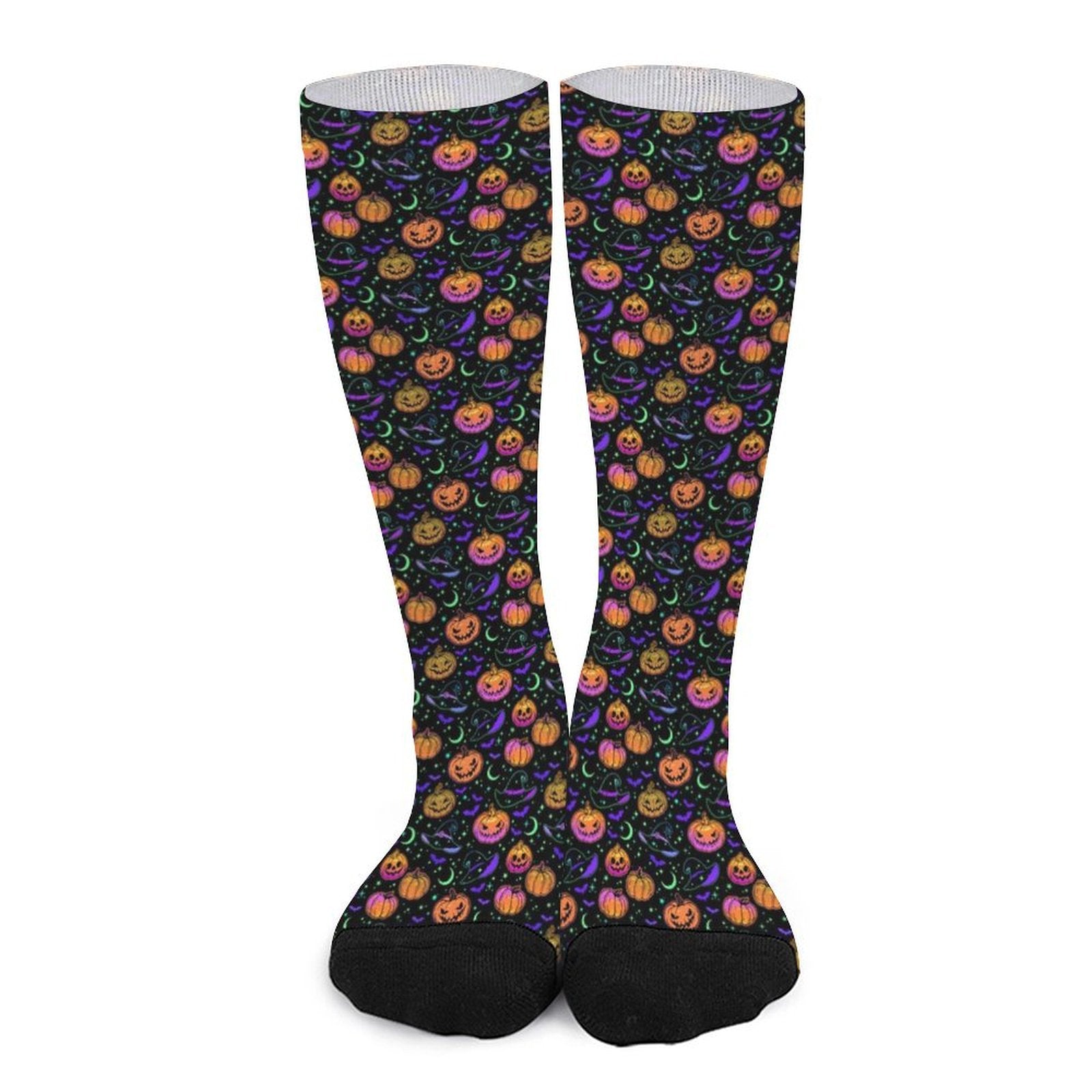 Neon Magical Pumpkin Prined socks Gifts for Men Women
