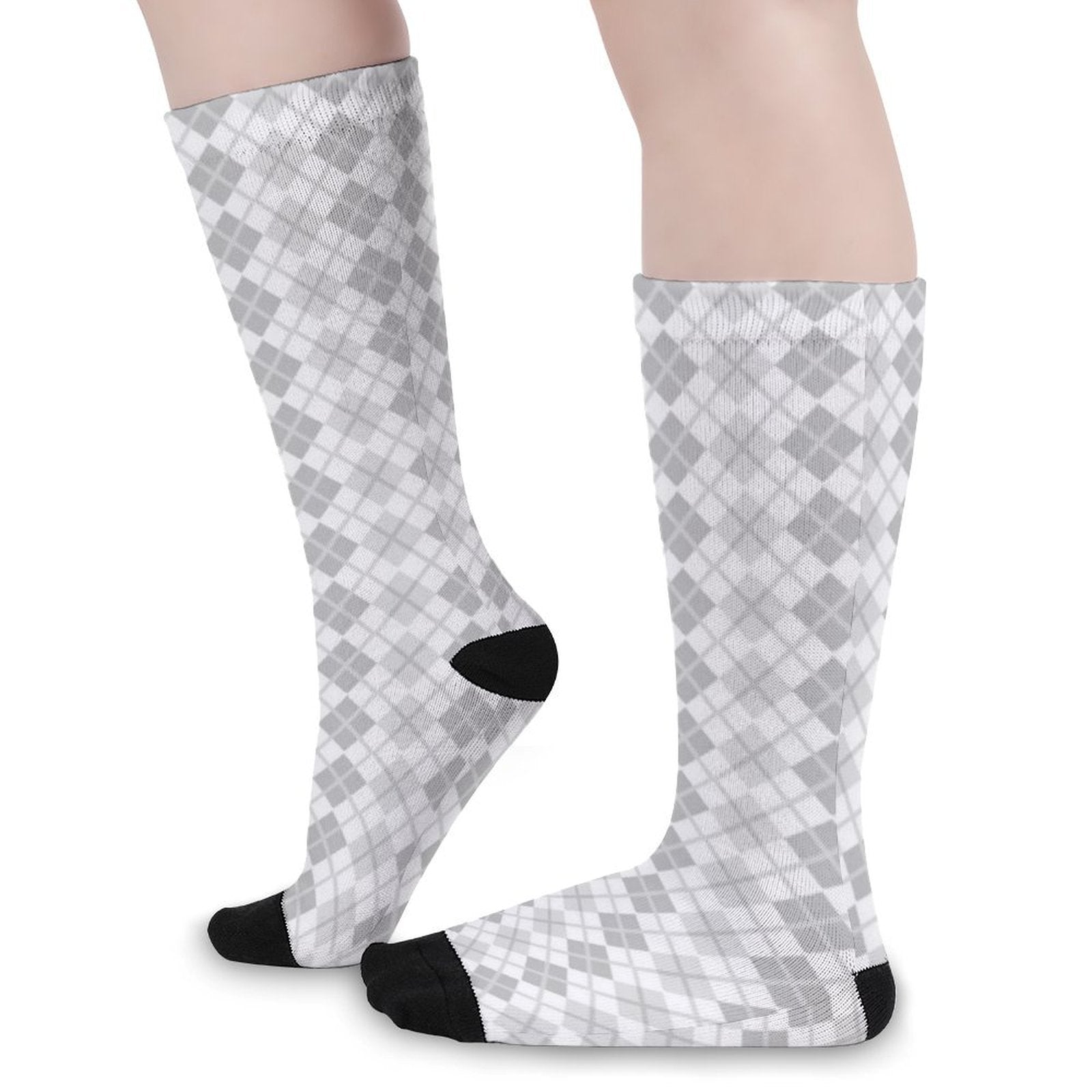 Argyle grey grid Prined socks Gifts for Men Women