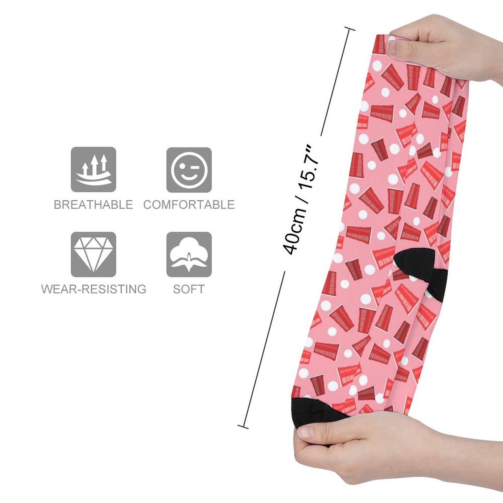Drinkers Cup Prined socks Gifts for Men Women