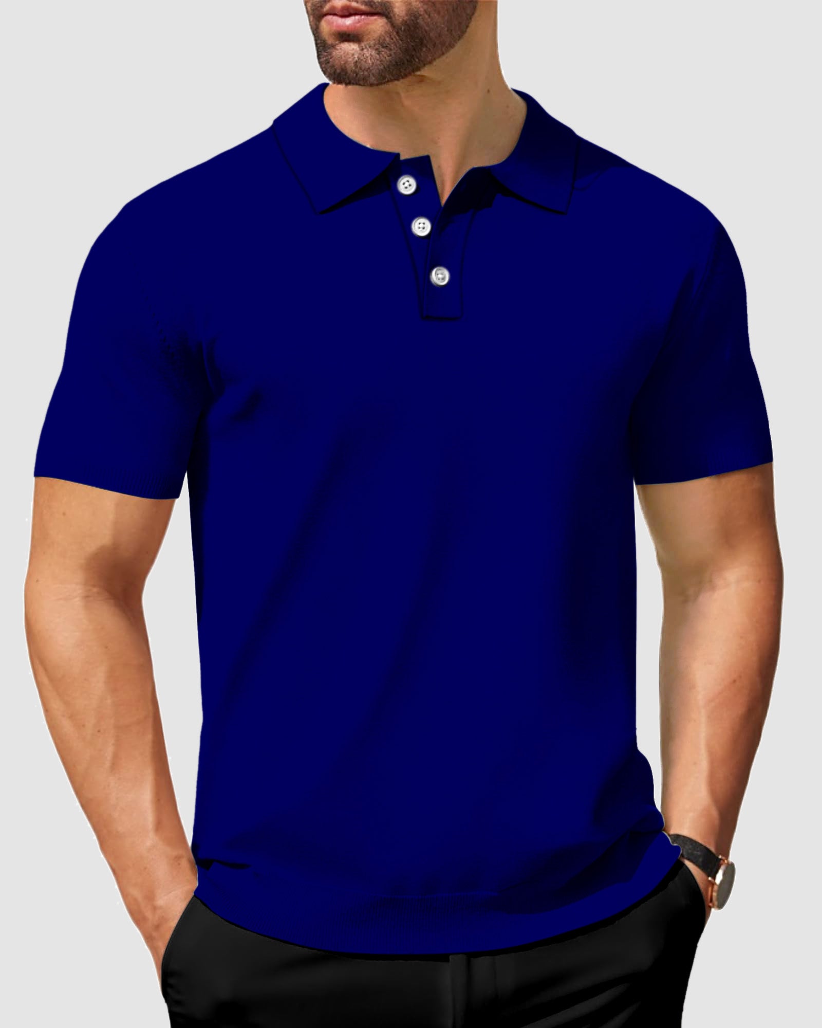 Men's pure navy Golf Polo