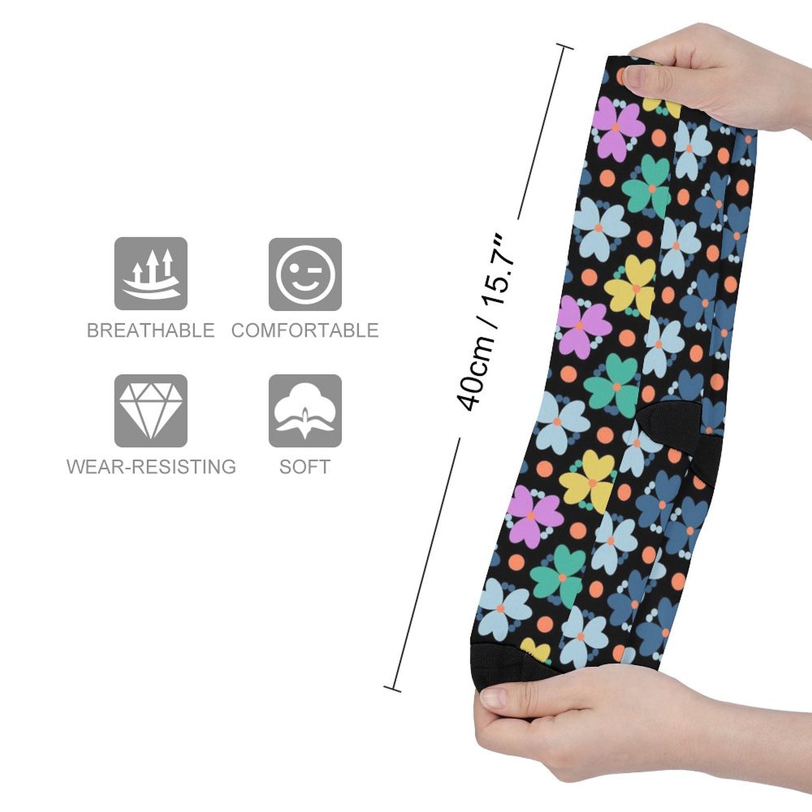 Modern Flowers Prined socks Gifts for Men Women