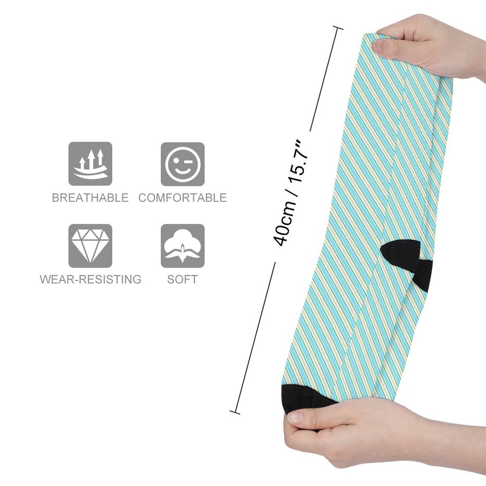 Diagonal stripes Prined socks Gifts for Men Women