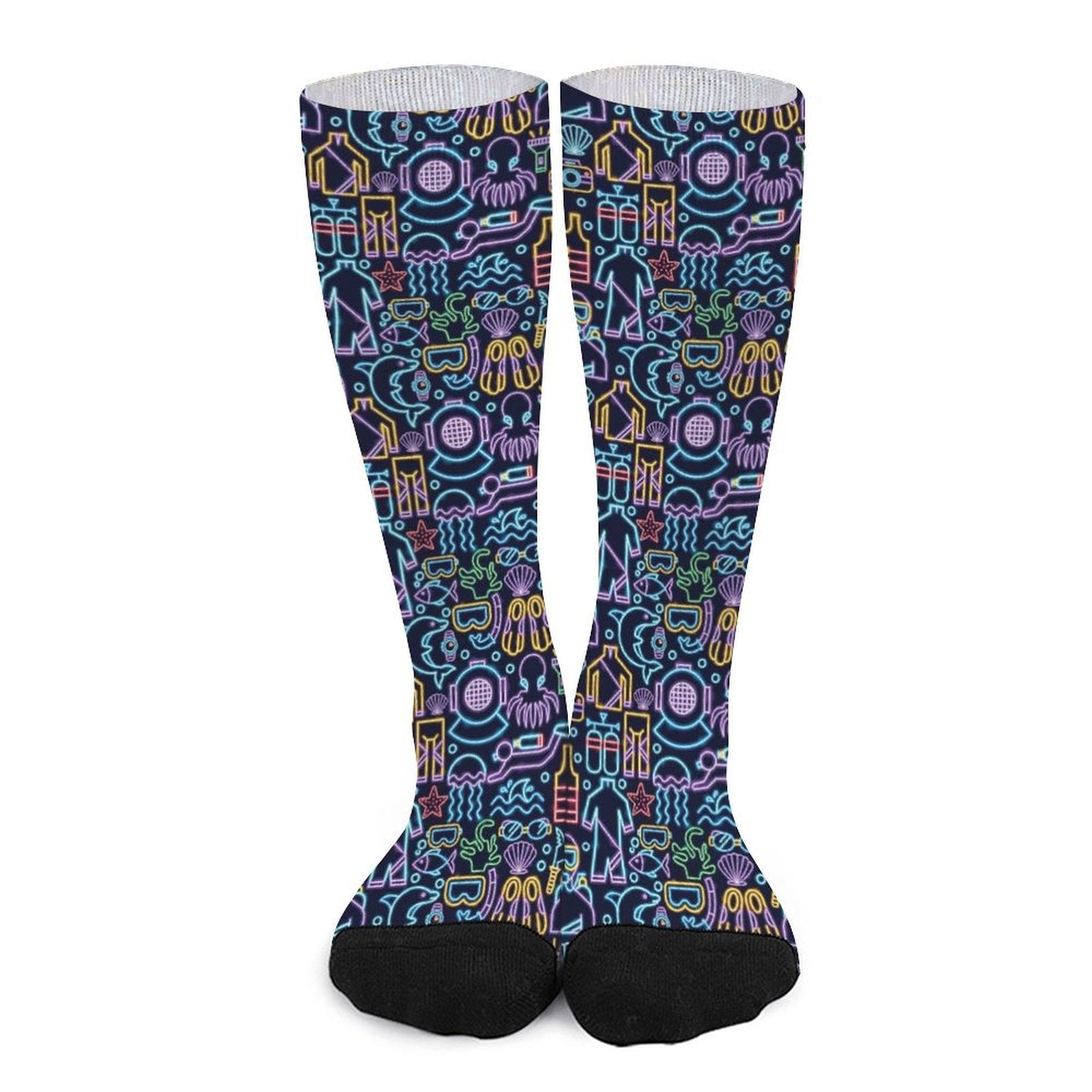 Neon Diver Prined socks Gifts for Men Women