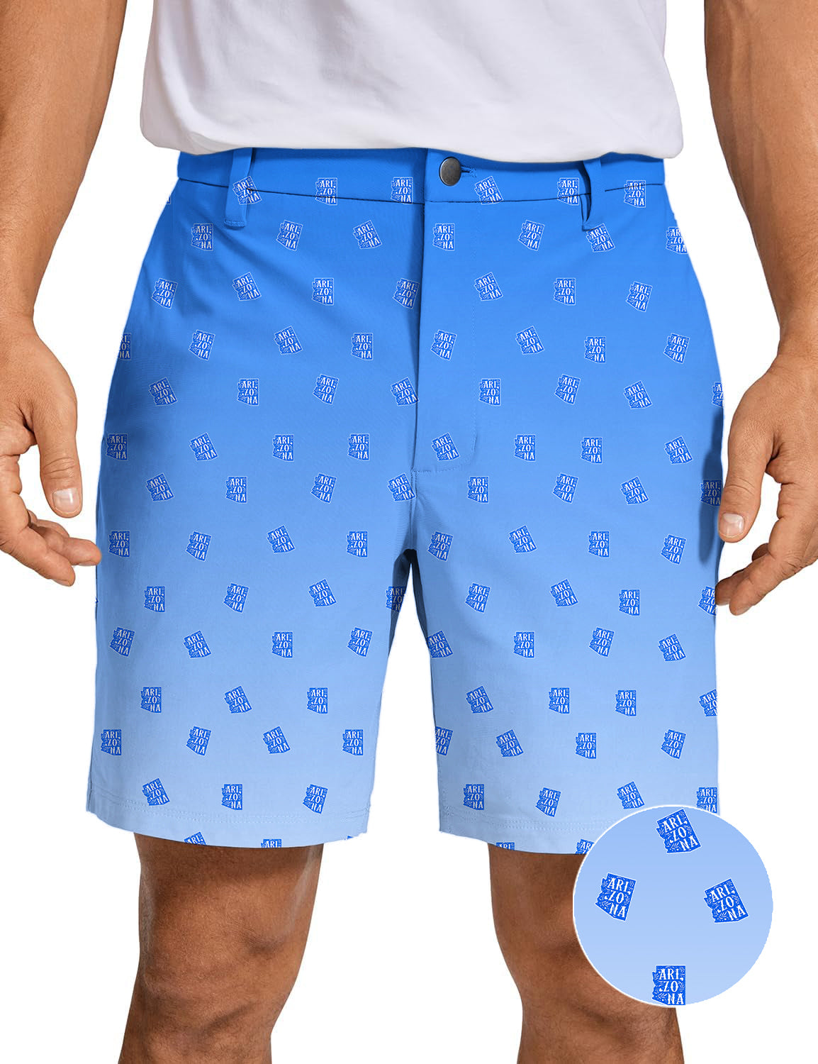 Men's Blue Arizona Golf Shorts