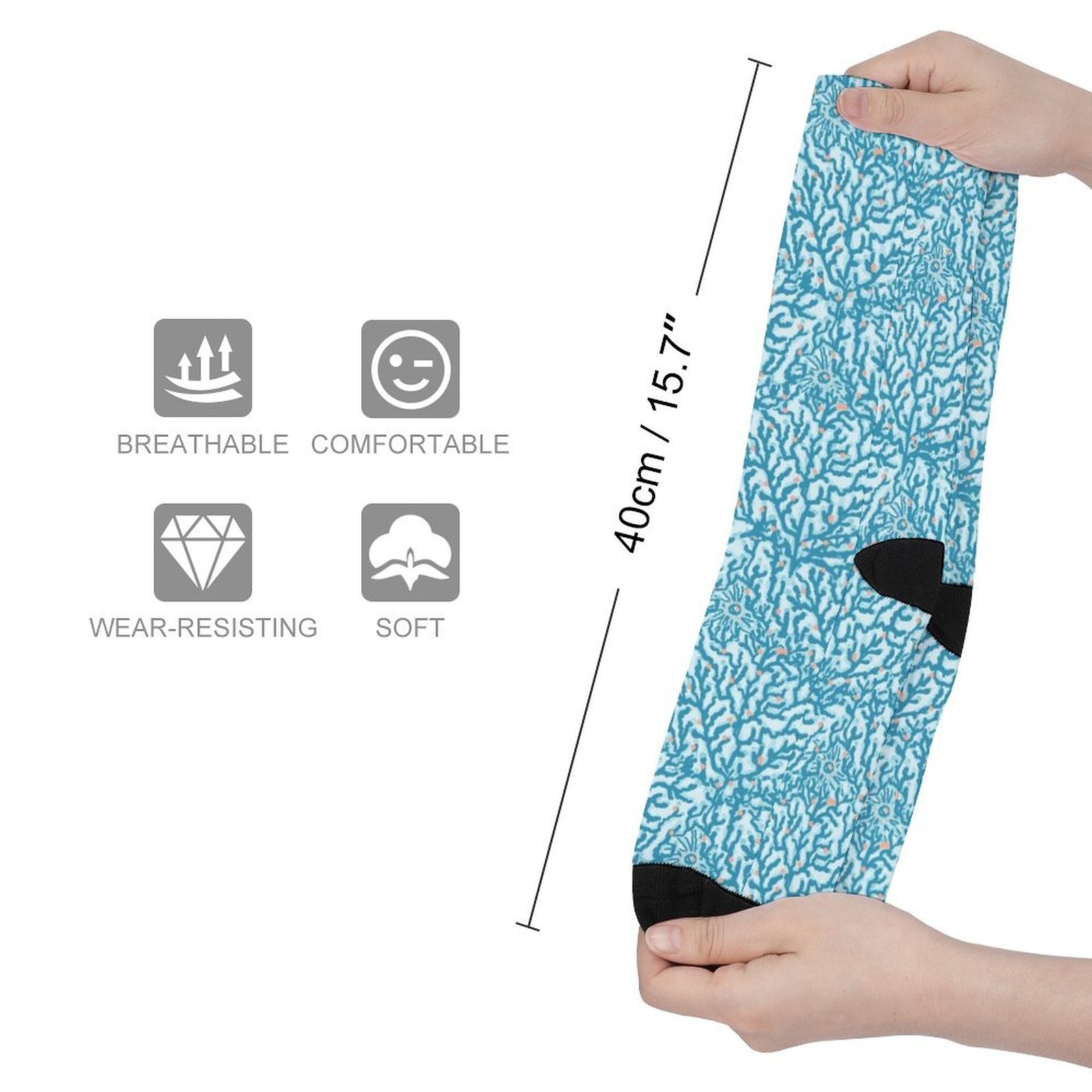 Electric Corals Prined socks Gifts for Men Women
