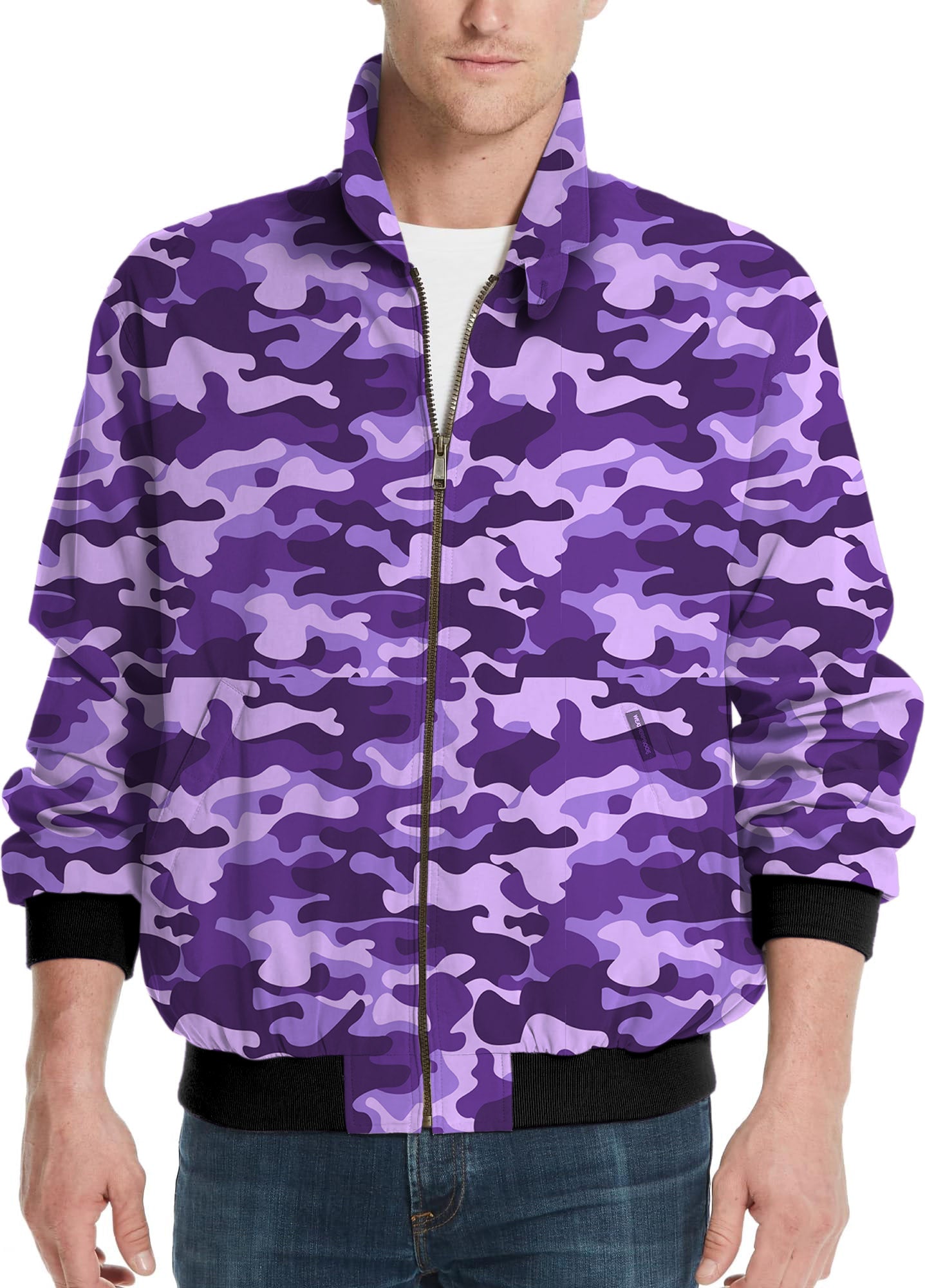Purple Camo-Men's Golf Windbreaker Light Jacket