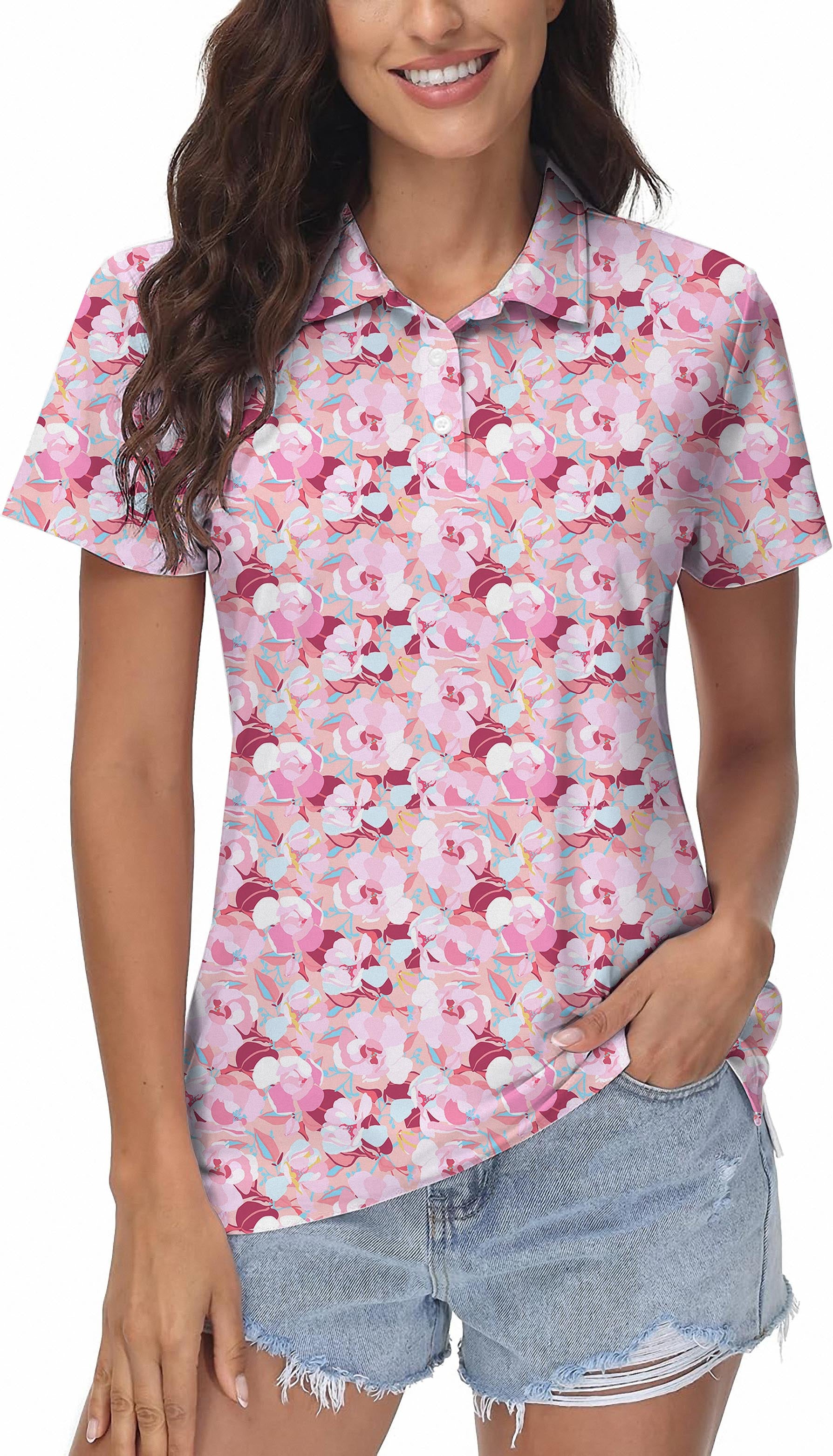 Women's Summer Camo Golf Polo
