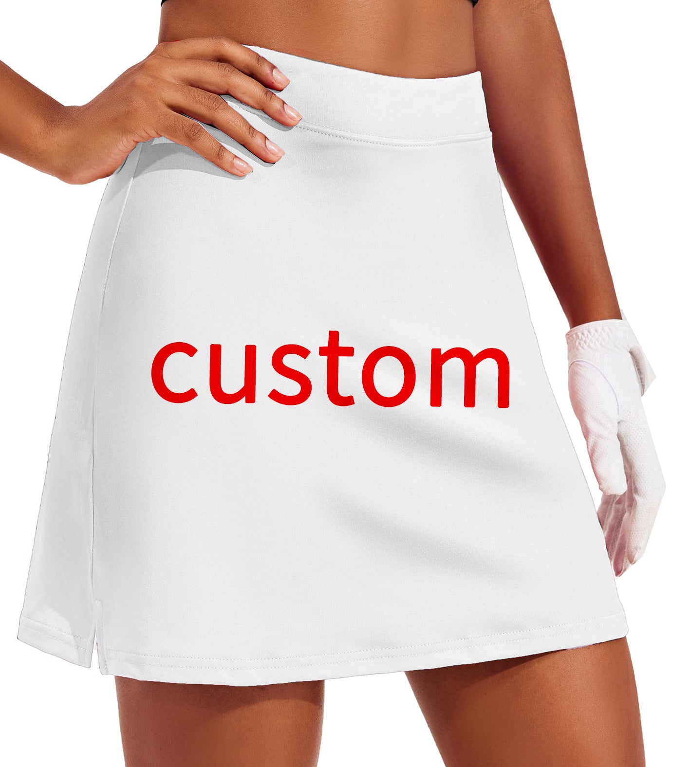 Women's Custom Own Logo Golf Skirts Inner Shorts Pocket