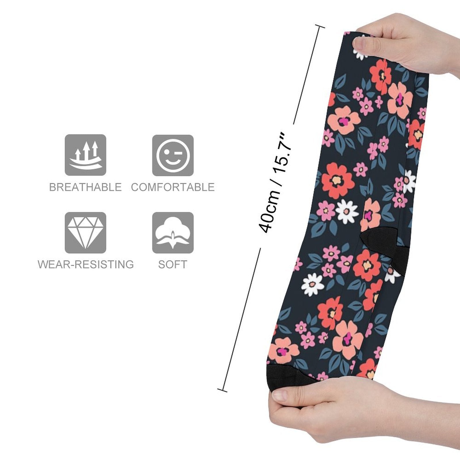Vintage Floral Prined socks Gifts for Men Women