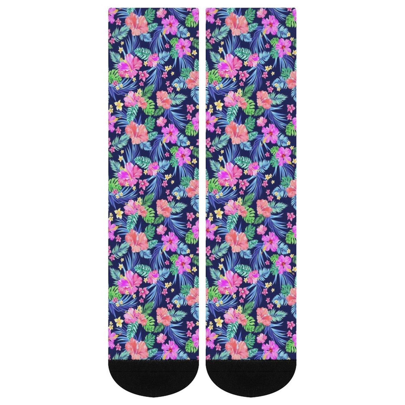 Tropical flowers Prined socks Gifts for Men Women