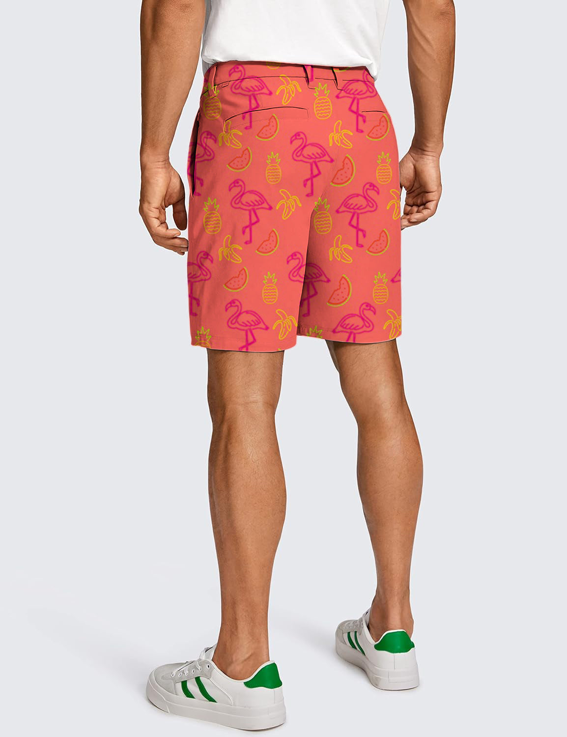 Men Fruity Flamingo Golf Shorts