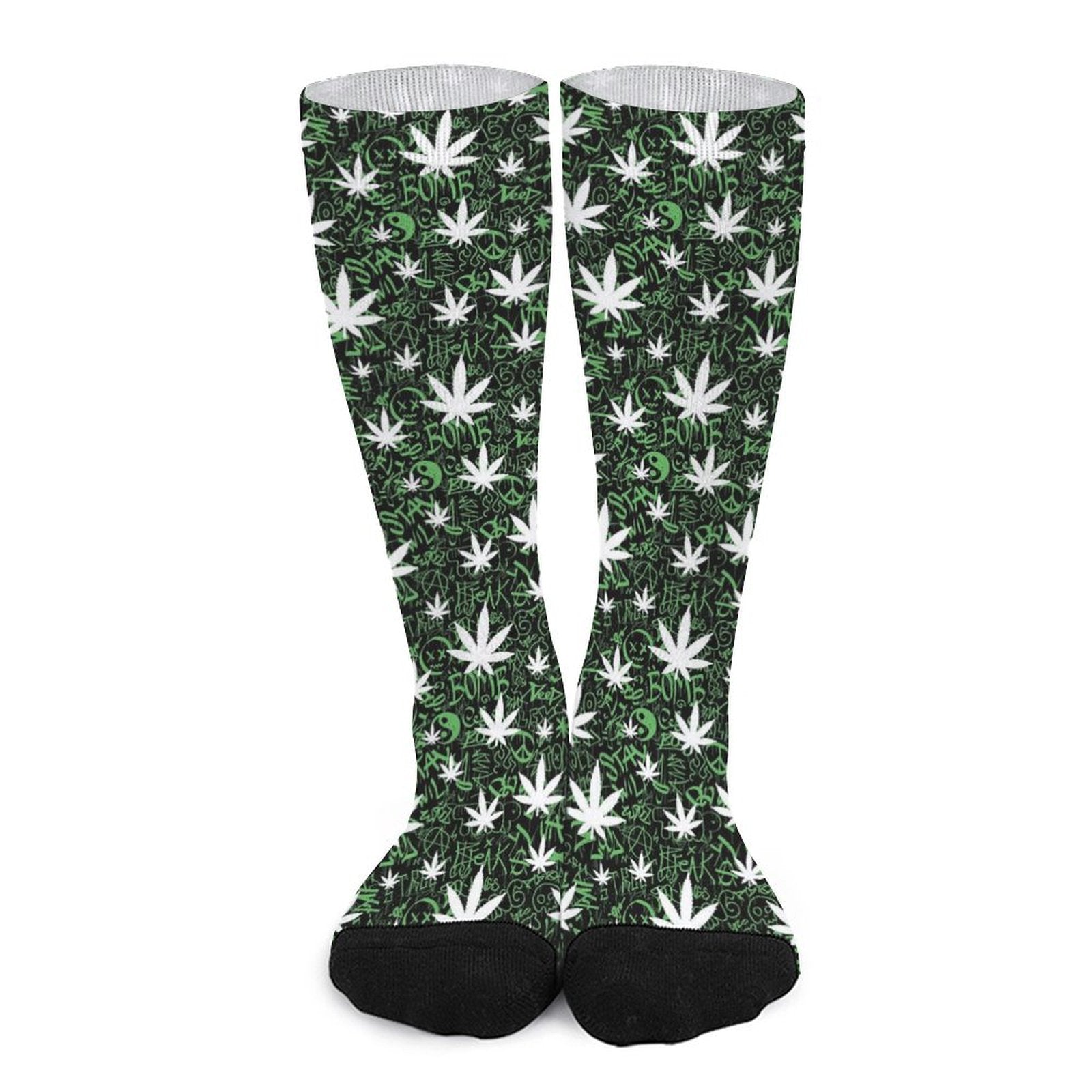 Leafy Grafitti Prined socks Gifts for Men Women