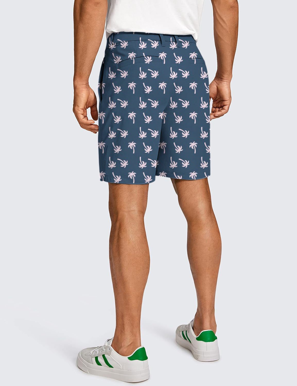 Men Beachin' Pink Palms Golf Shorts