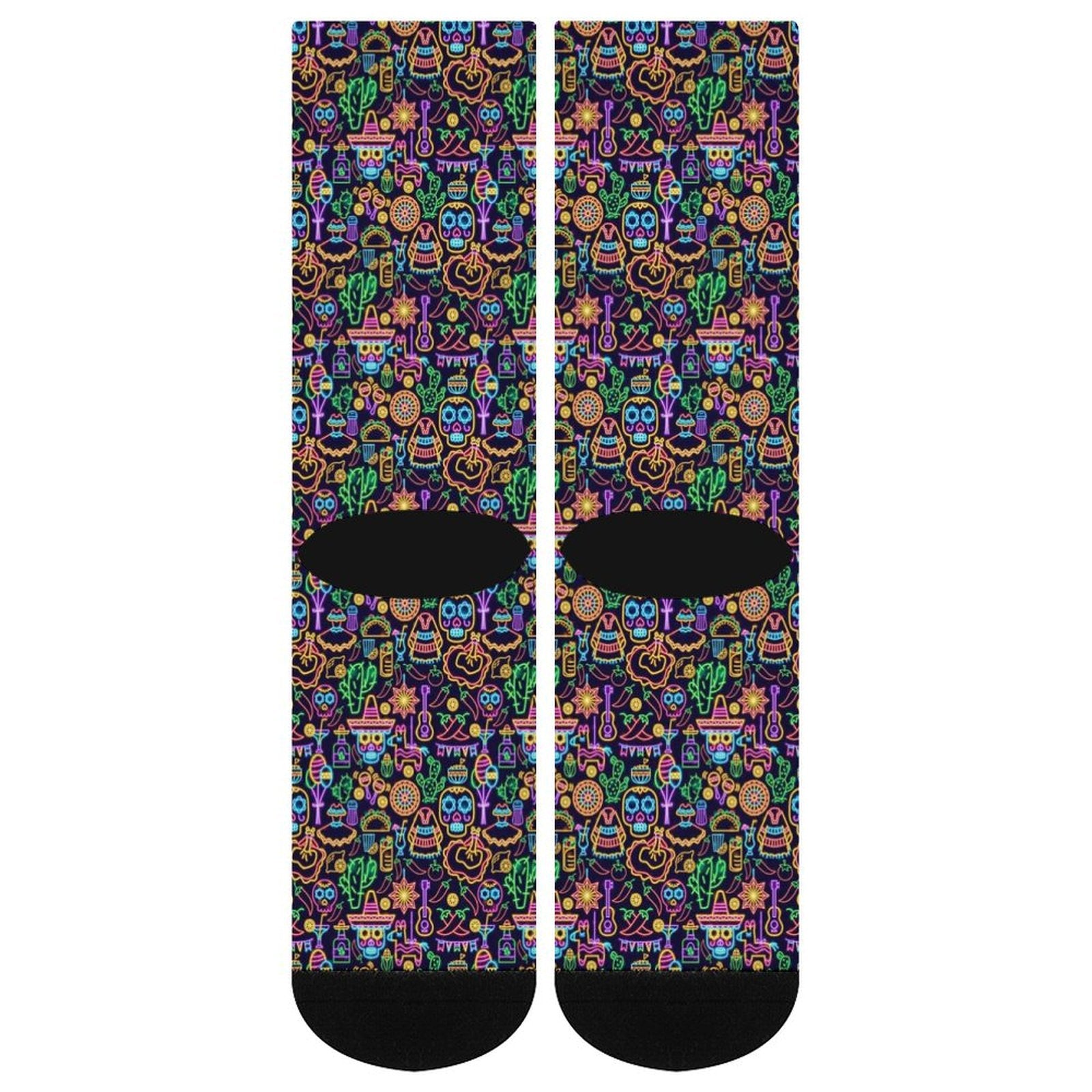 Neon Fiesta Prined socks Gifts for Men Women
