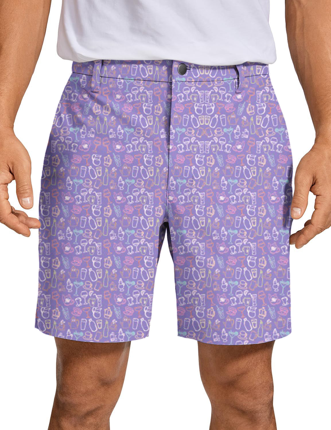 Men Here for the Drinks Golf Shorts