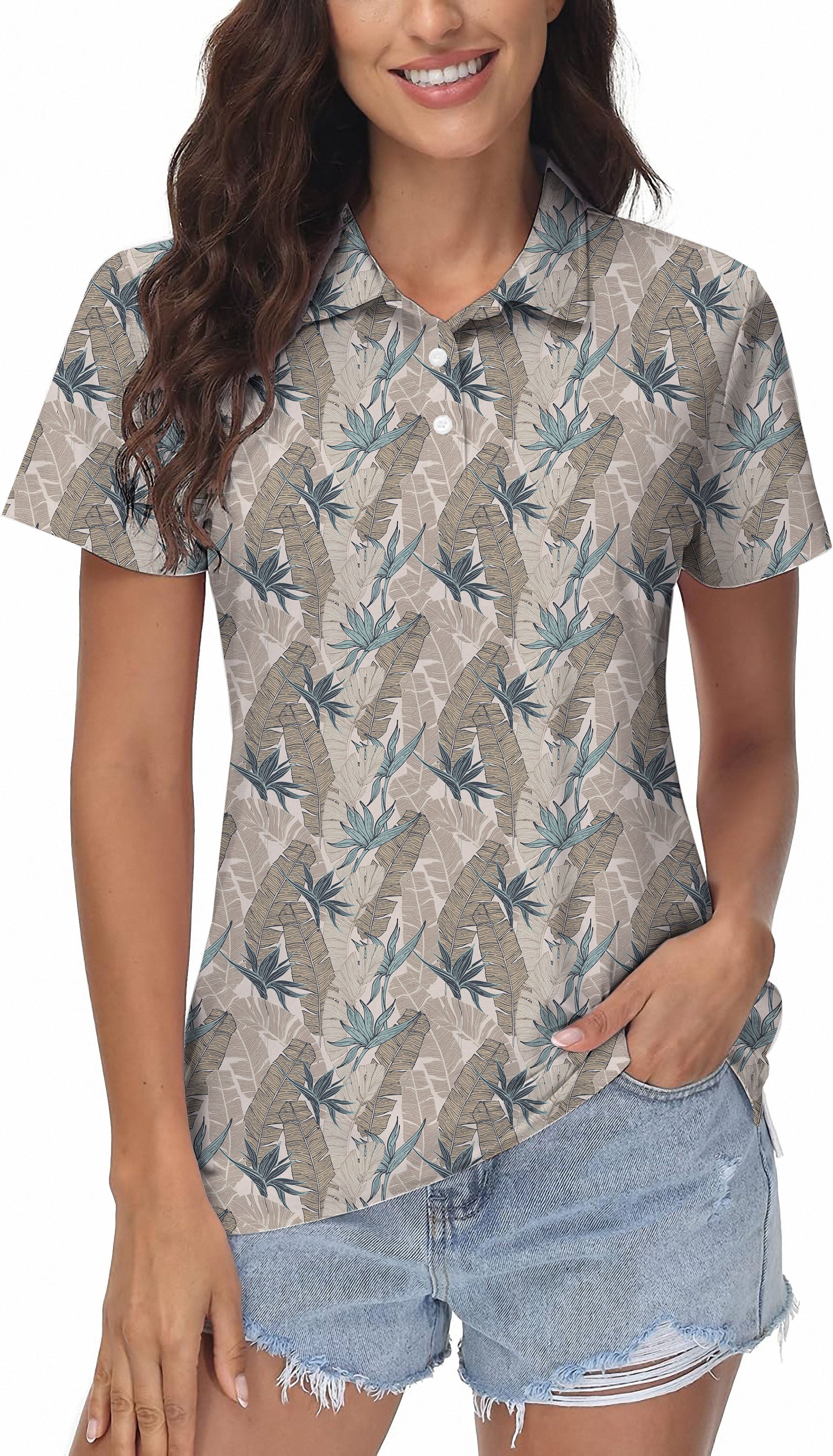 Tropical plants Women's Golf Polo