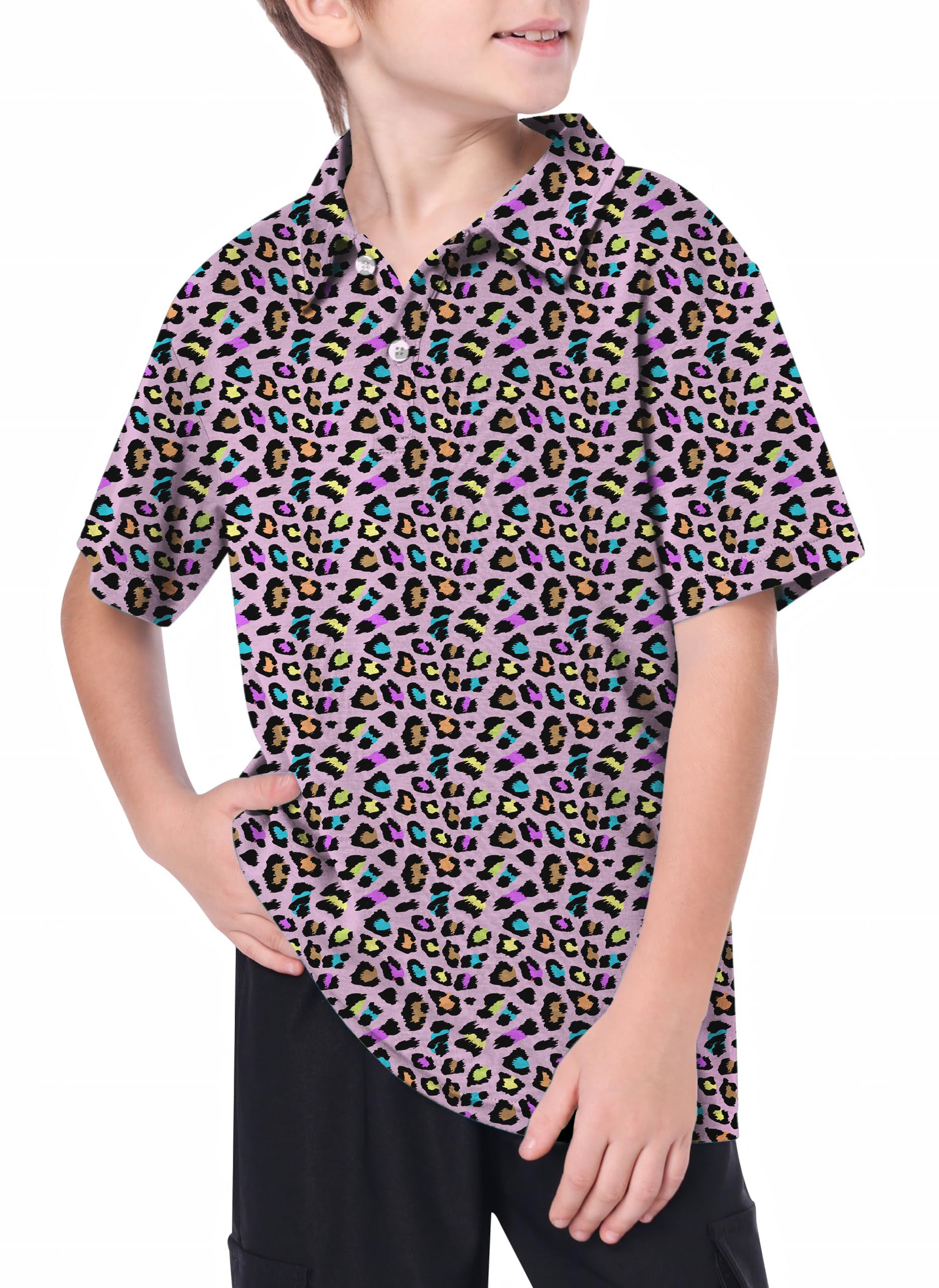 Youth Leopards of color Golf Polo