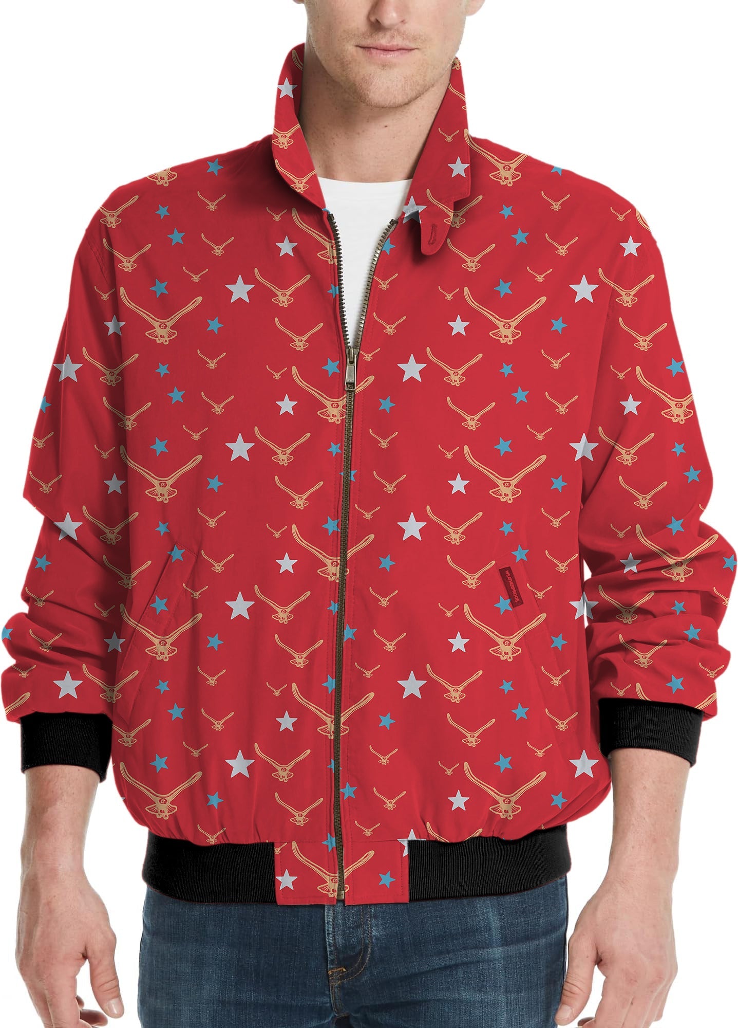 limited edition men's star eagle golf windbreaker jacket with custom logo options