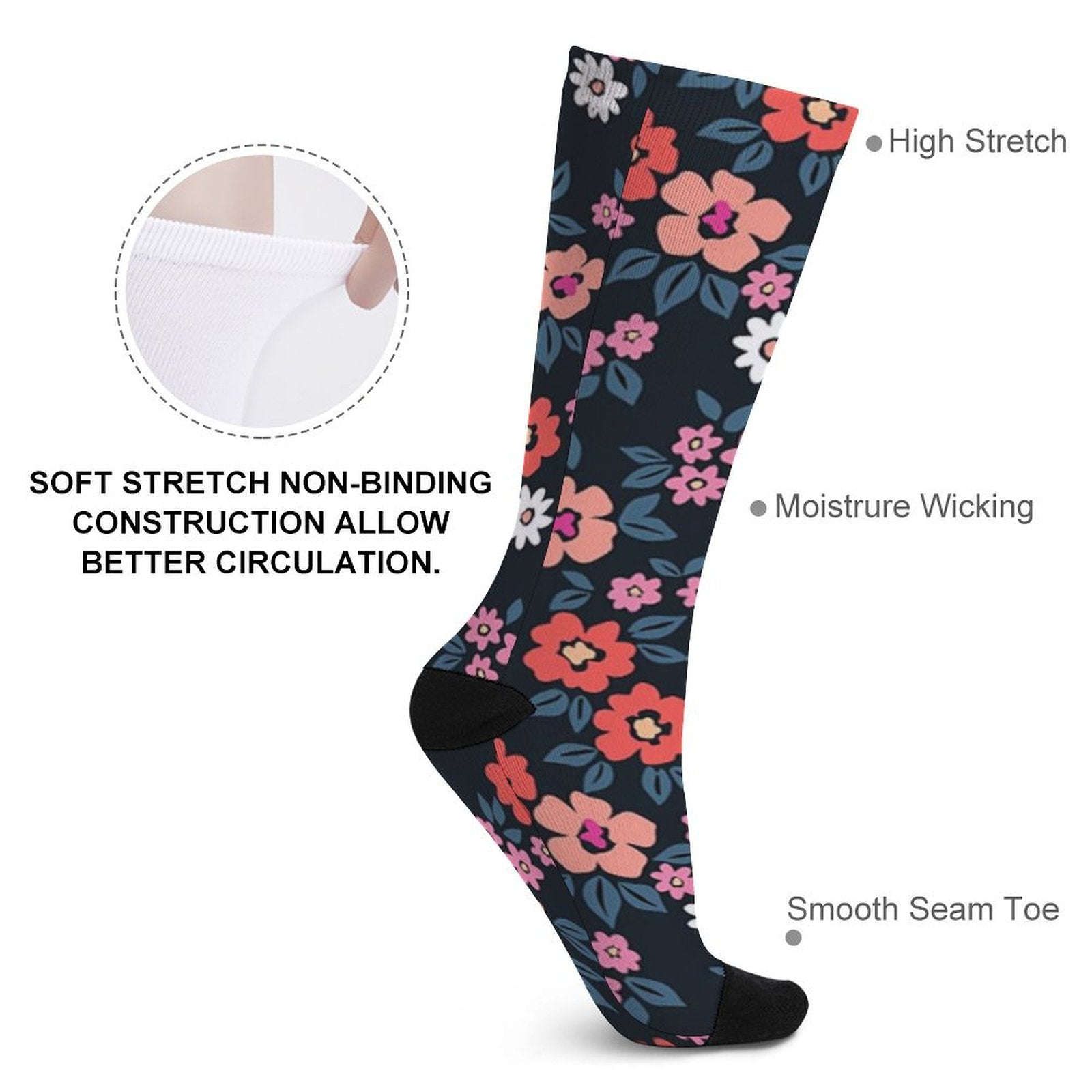 Vintage Floral Prined socks Gifts for Men Women