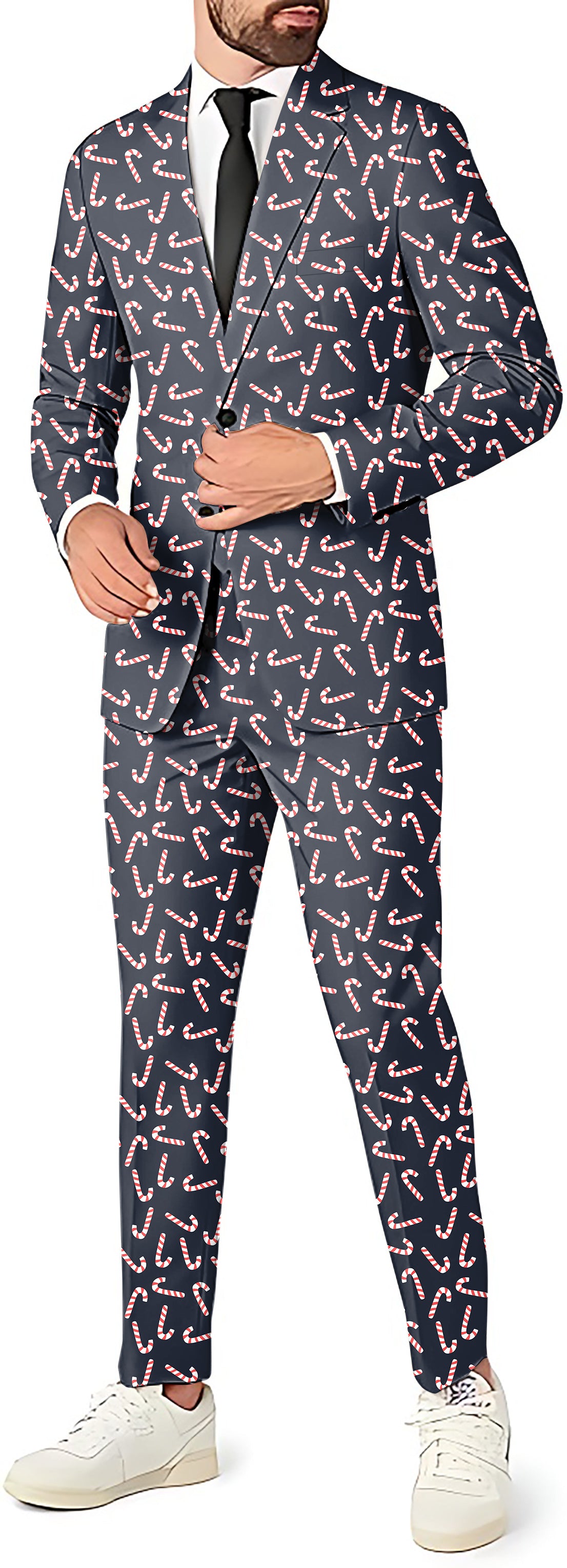 Christmas candy Men's Party Costumes-Theme Party 2 or 3pcs Suit set-Blazer Pants & Vest