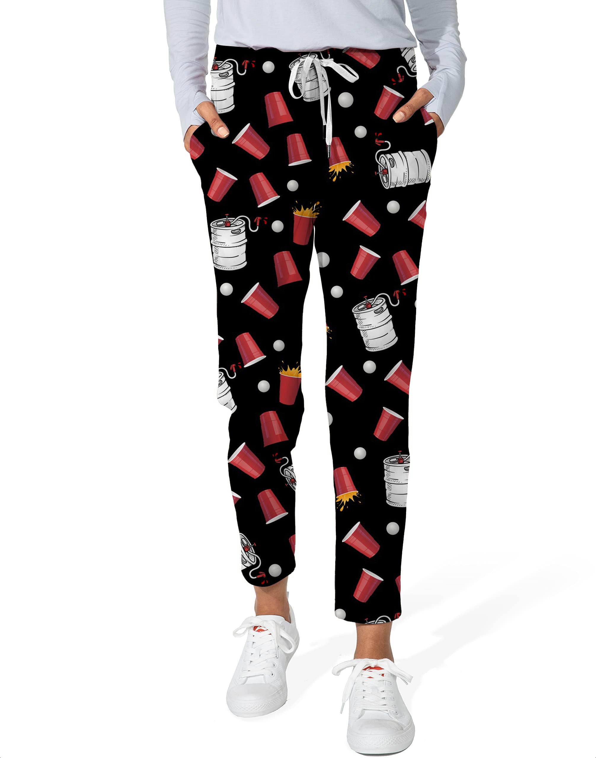 Kegs & Cups-Women's 7/8 Stretch Ankle Golf Pants