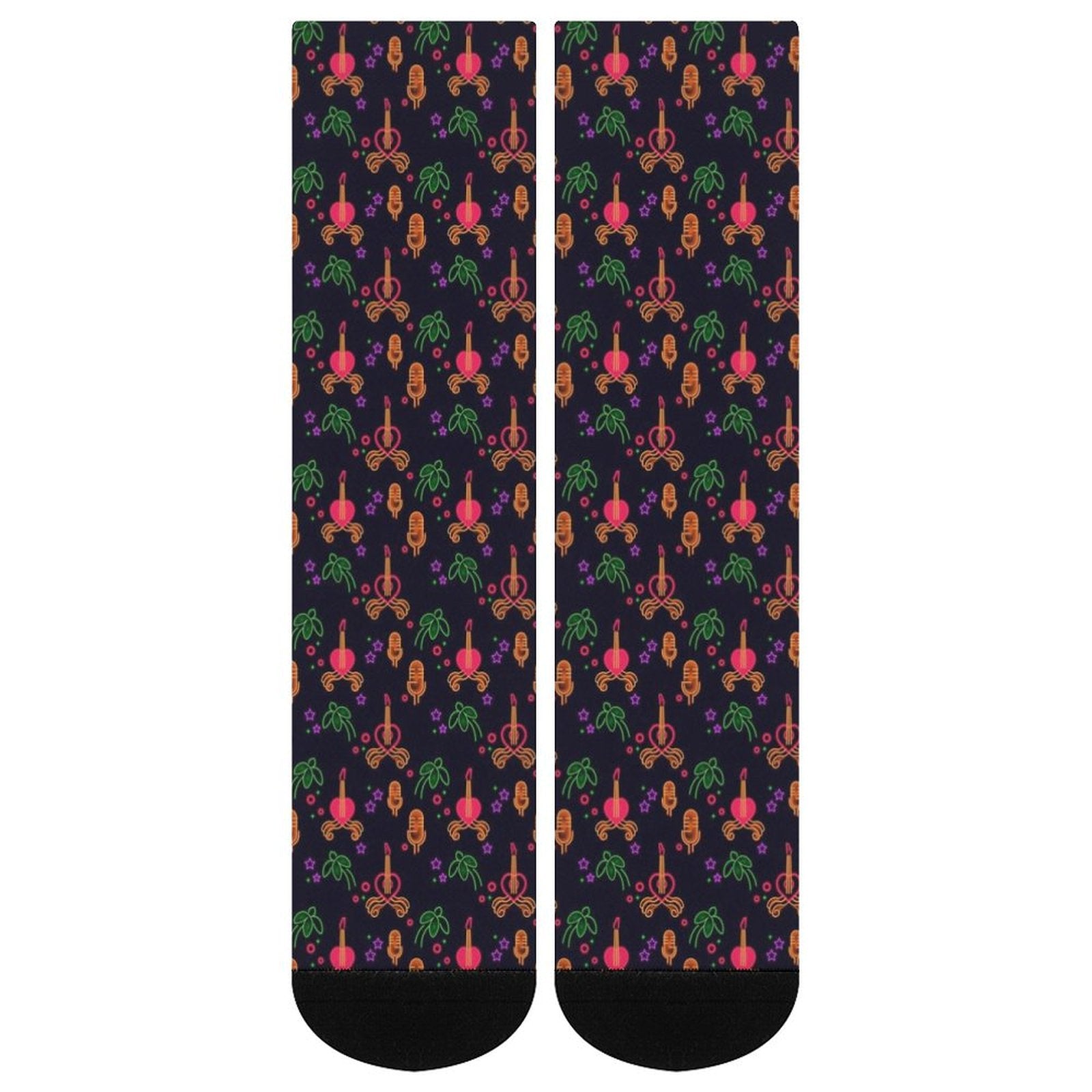 Neon guitar Prined socks Gifts for Men Women