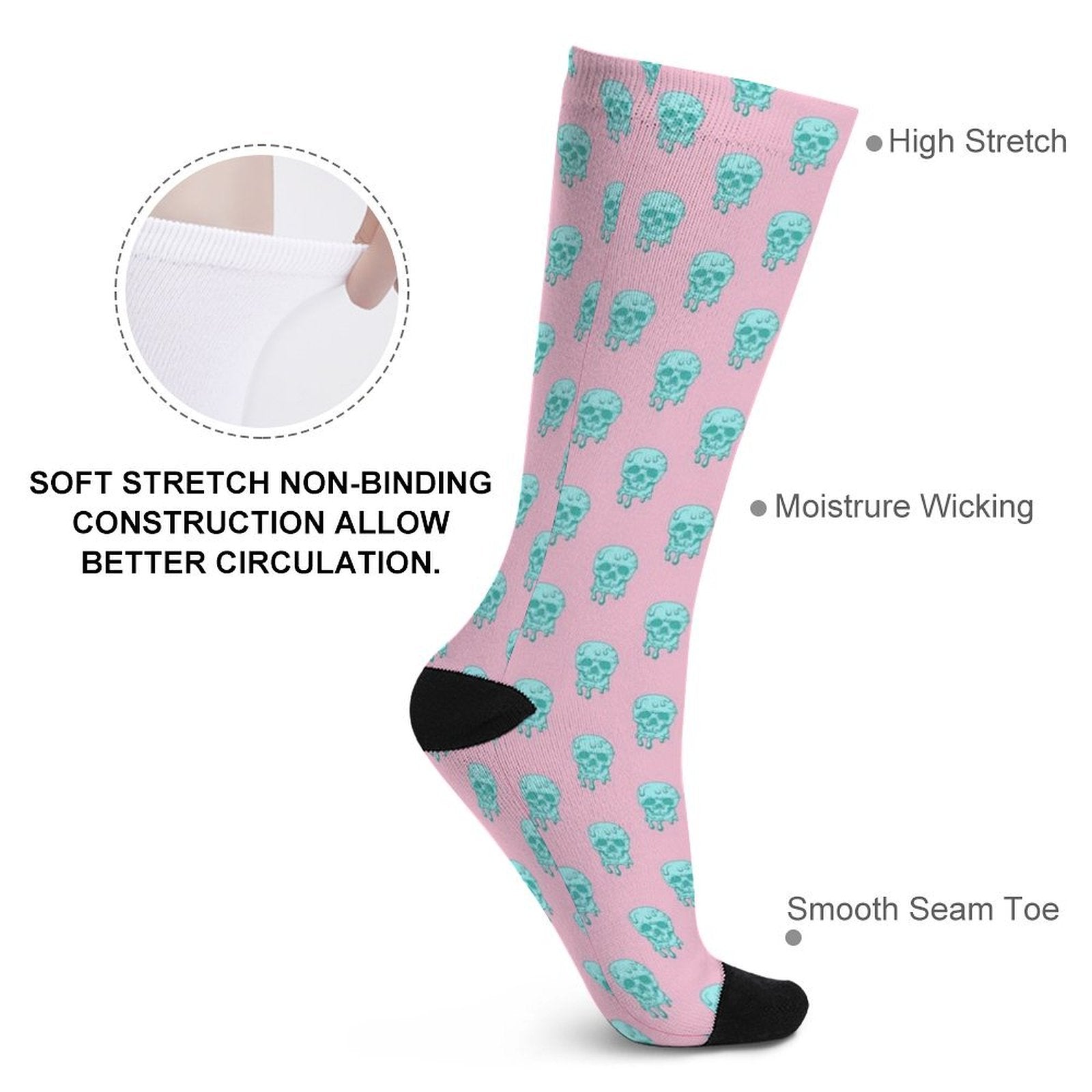 Icey Skulls Prined socks Gifts for Men Women
