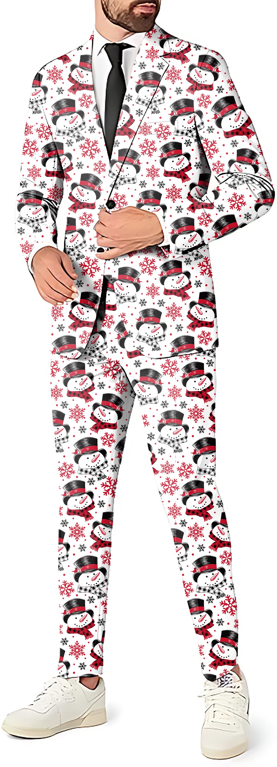 Christmas Snowman Men's Party Costumes-Theme Party 2 or 3pcs Suit set-Blazer Pants & Vest