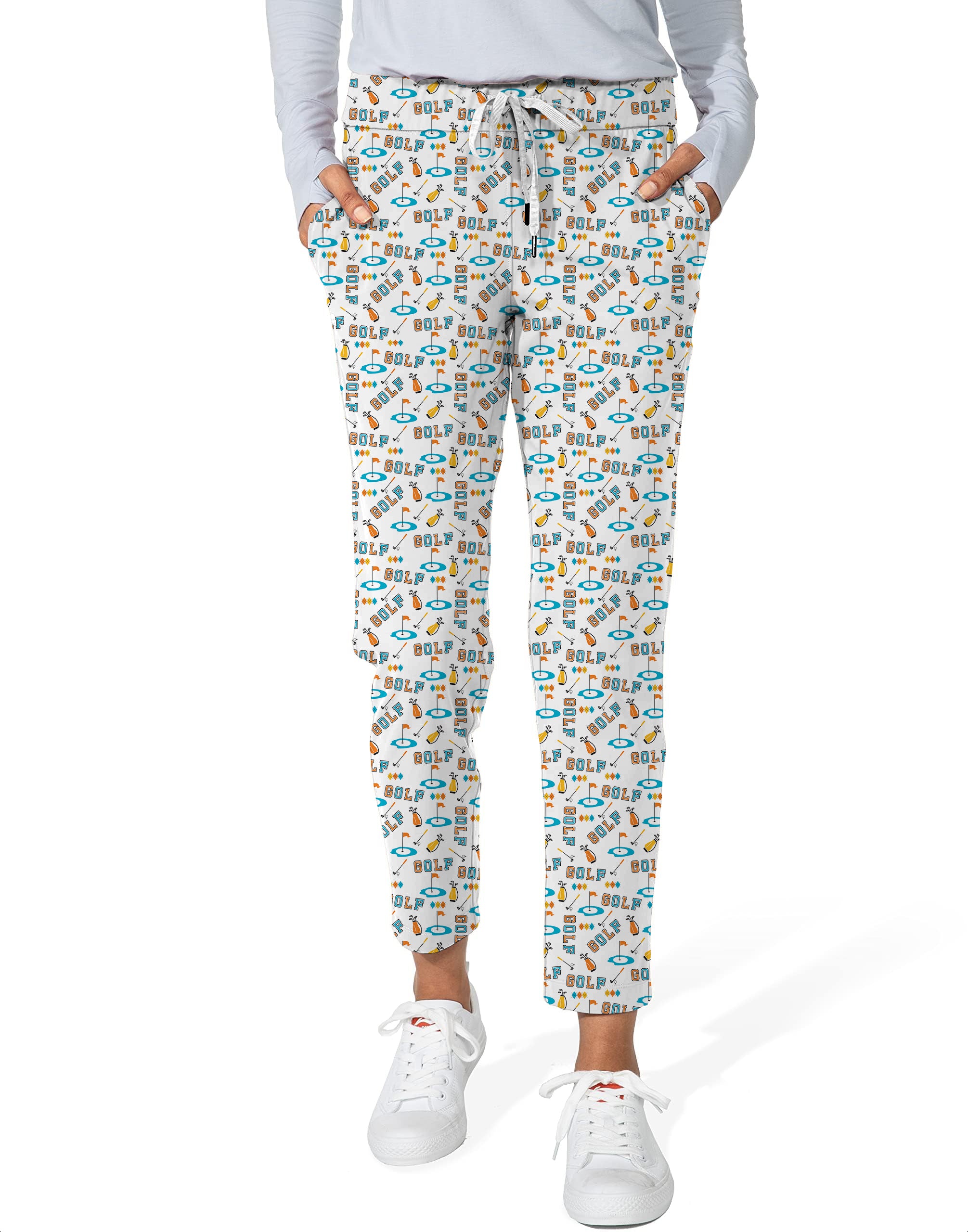 Golfing Clubhouse Dreams-Women's 7/8 Stretch Ankle Golf Pants