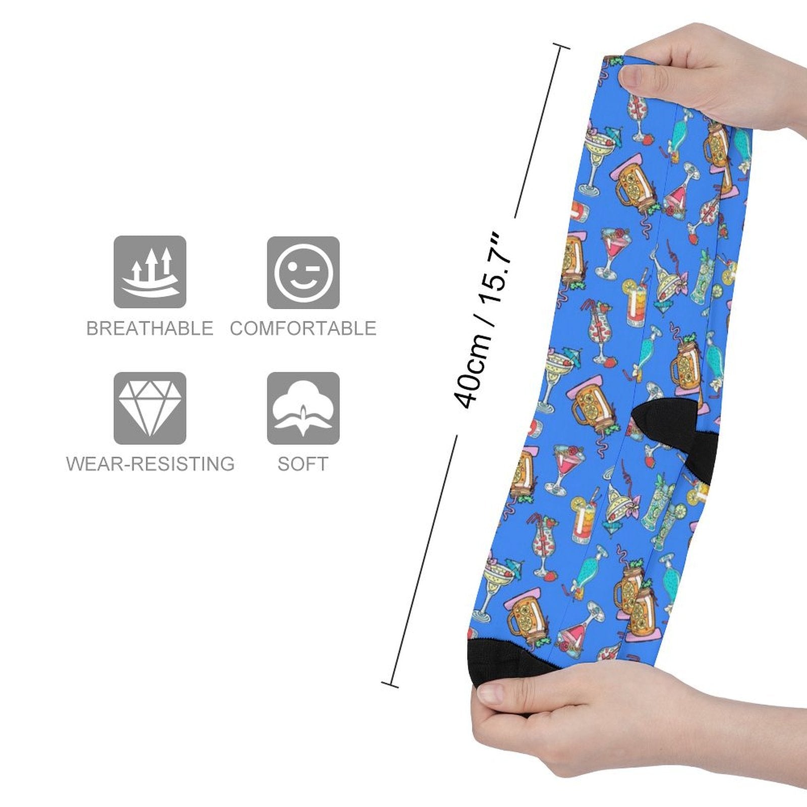 Summer fruit juice Prined socks Gifts for Men Women