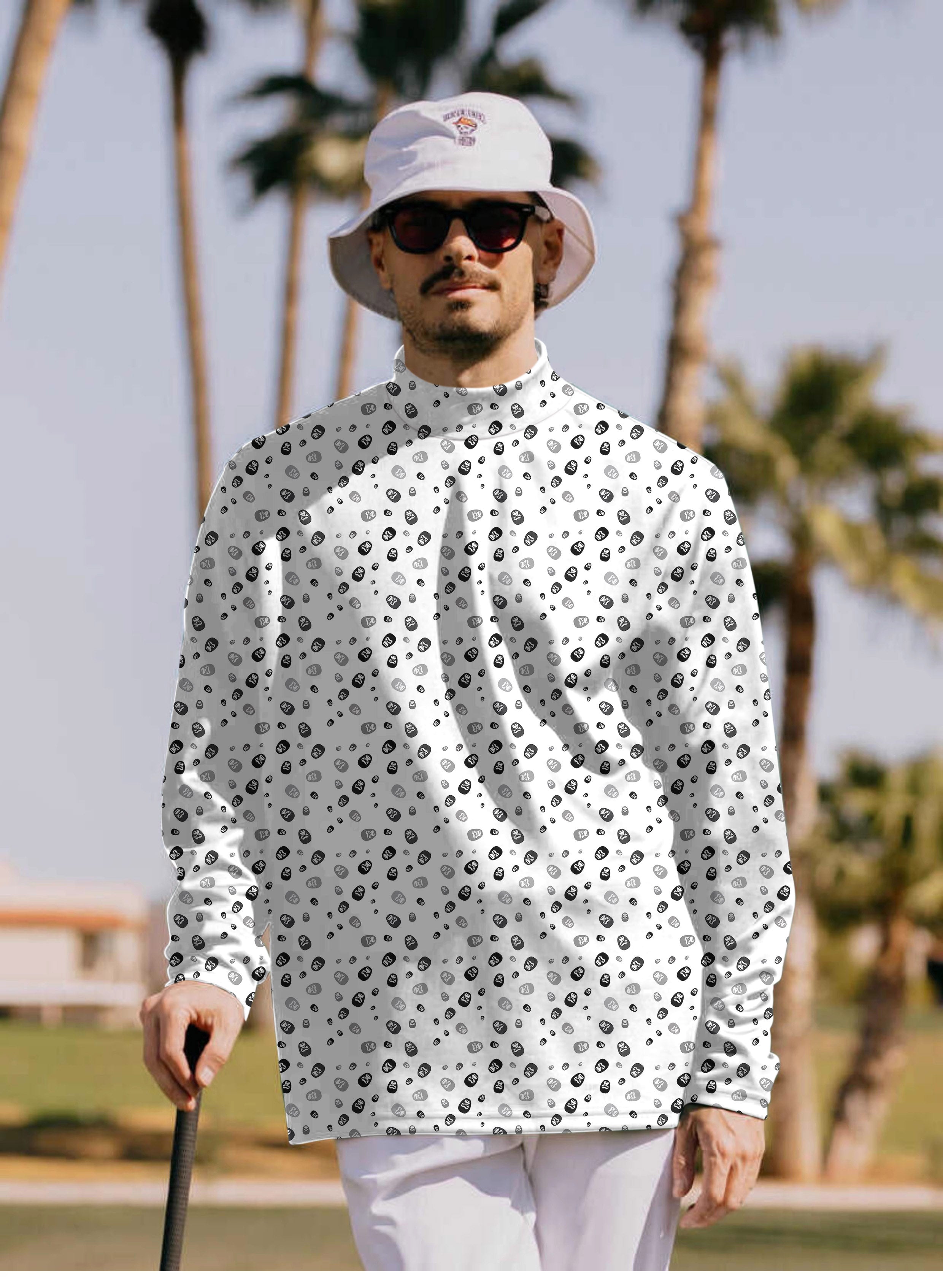 Men's gorilla heads Pullover High neck Long/Short sleeve T-Shirt