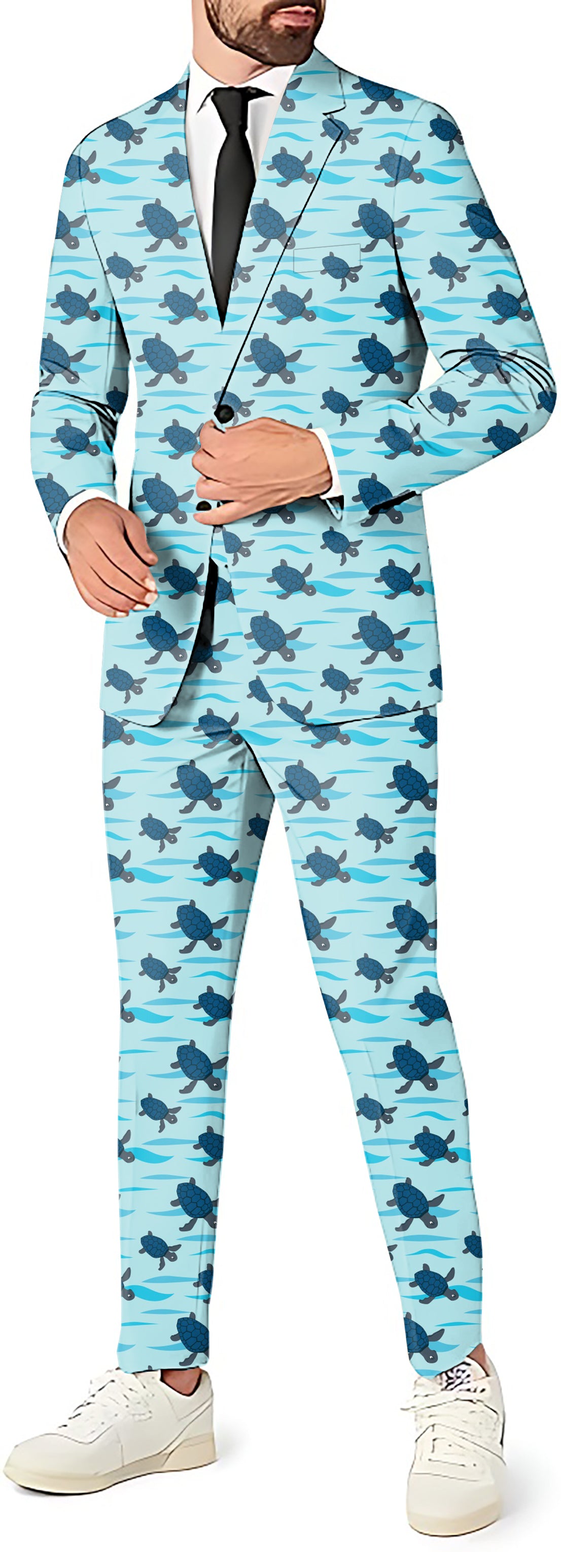 Turtle Time Men's Party Costumes-Theme Party 2 or 3pcs Suit set-Blazer Pants & Vest